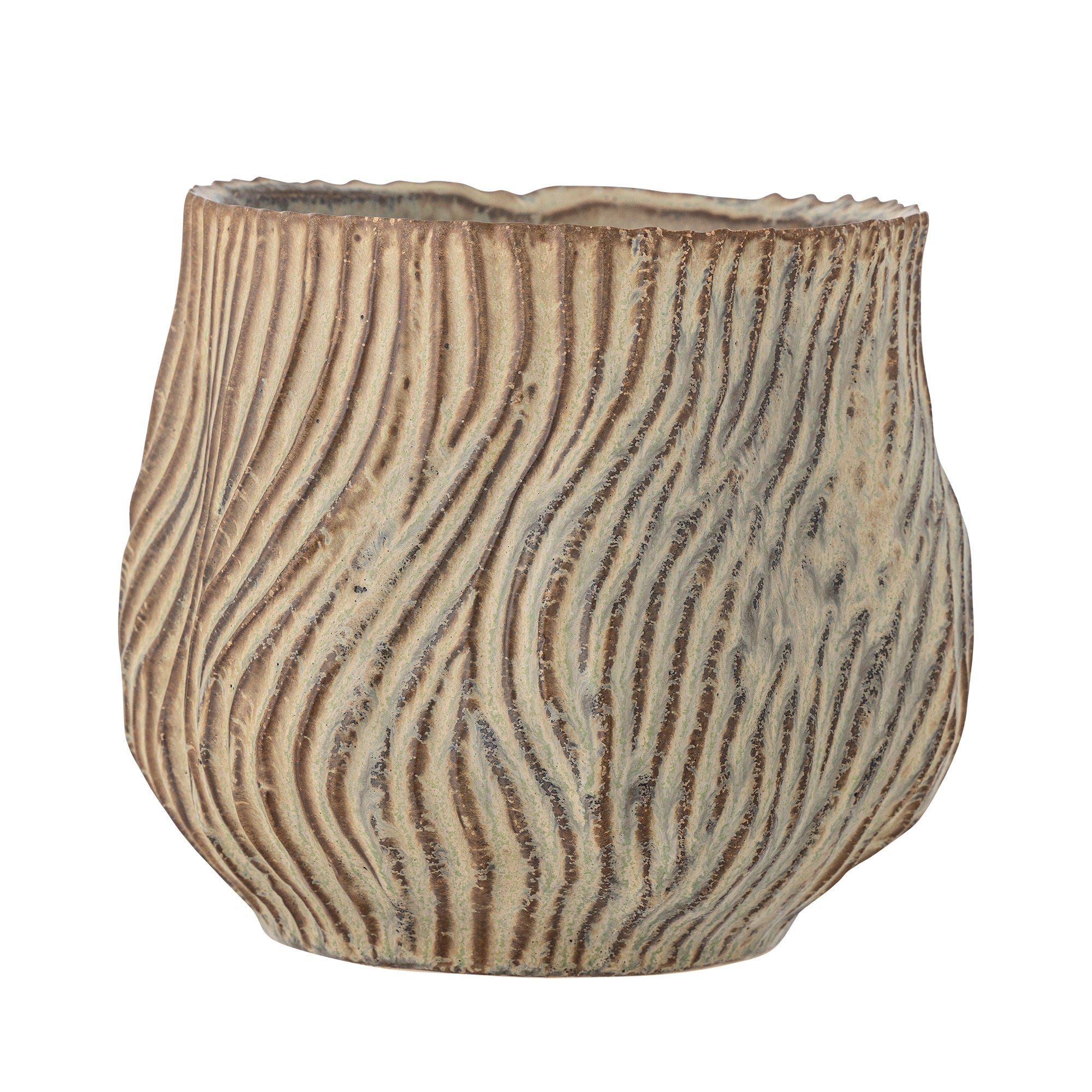 [product_category]-Bloomingville Dua Flowerpot, Green, Stoneware-Bloomingville-5711173332014-82061456-BLO-2