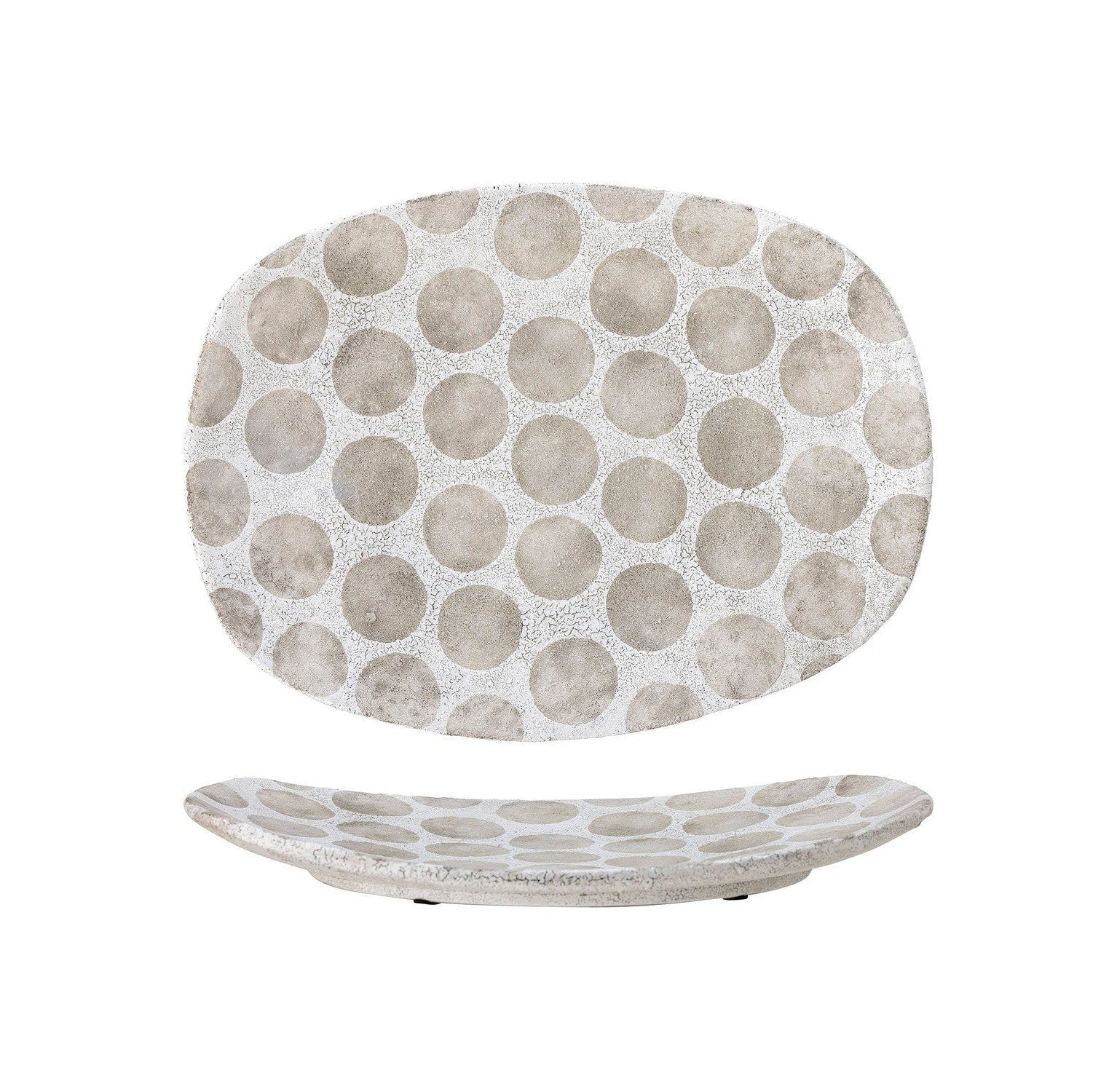 Bloomingville Felan Tray, blanc, terre cuite