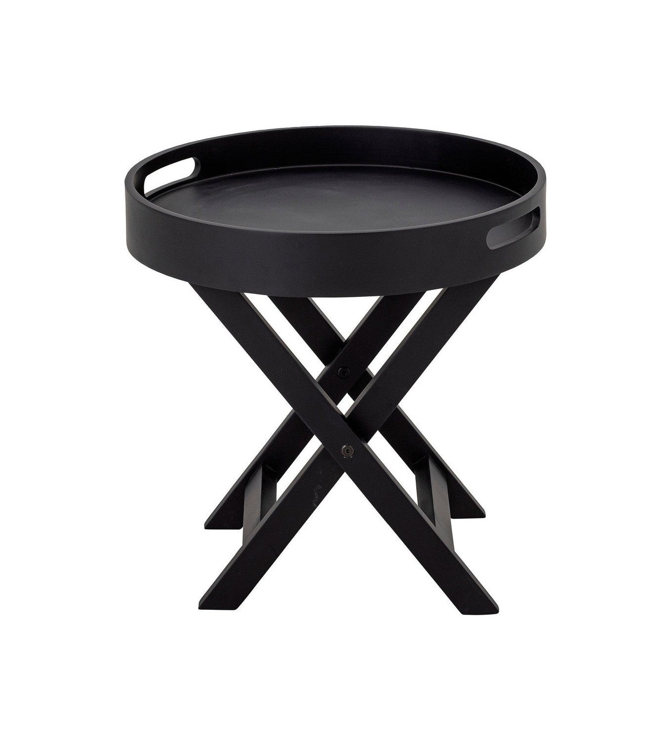 Bloomingville Freya Bandey Table, preta, madeira de borracha