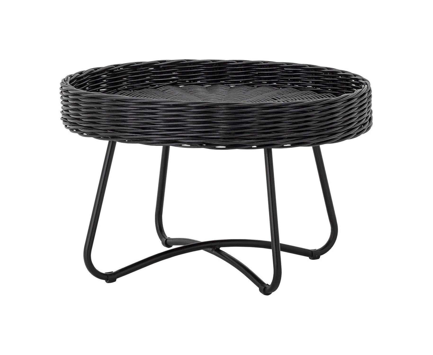 Mesa de café Bloomingville Hattie, preto, Rattan