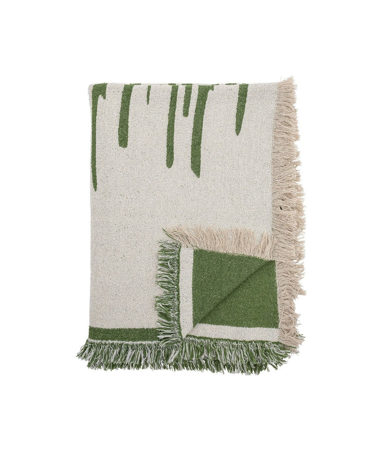 Bloomingville Haxby Throw, verde, algodão reciclado