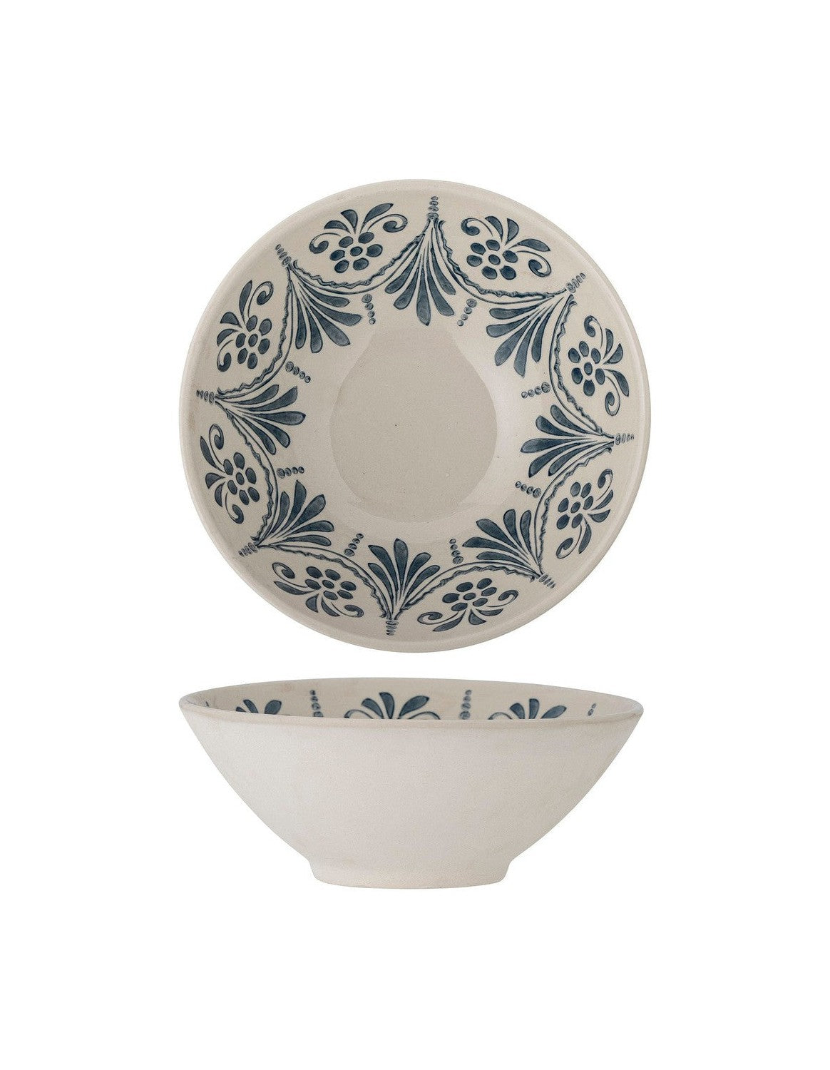 Bloomingville Heikki Bowl, blauw, steengoed