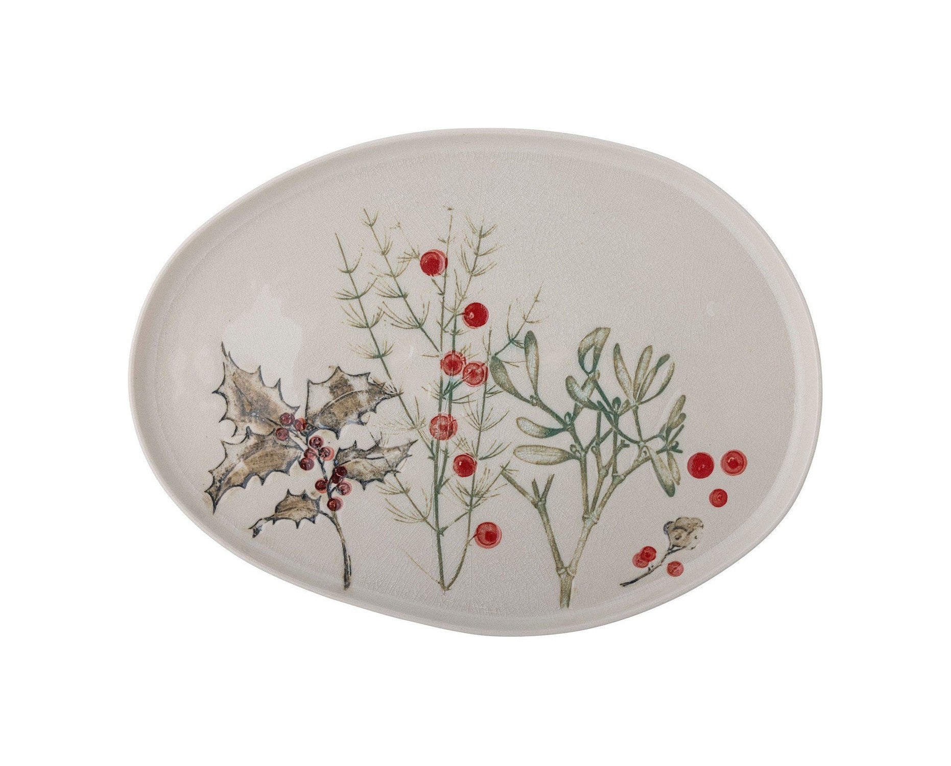 Bloomingville Hollie Serving Plate, Green, Stoneware