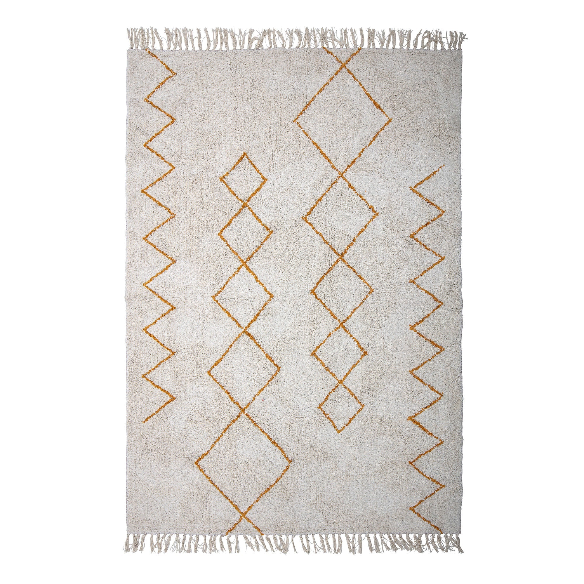 [product_category]-Bloomingville Huso Rug, Yellow, Cotton-Bloomingville-5711173256259-82049716-BLO-2