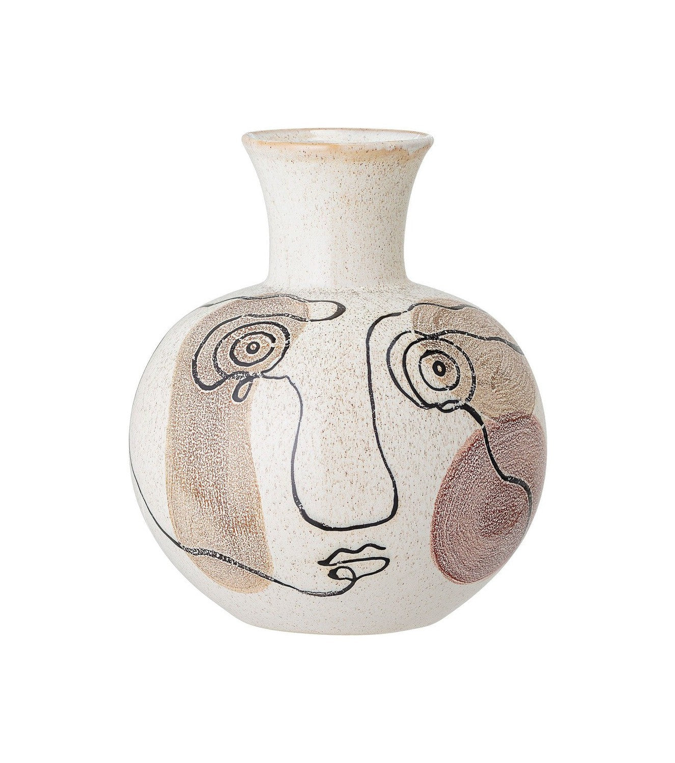 Bloomingville Irini Vase, weiß, Steinzeug