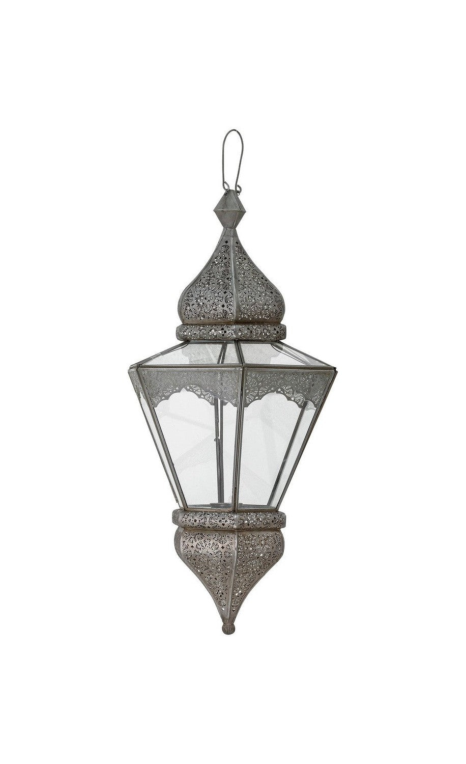 Bloomingville Isabell Lantern, Gray, Glass