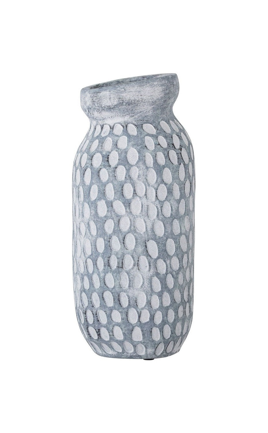 Bloomingville Jac Deco Vase, Blau, Keramik