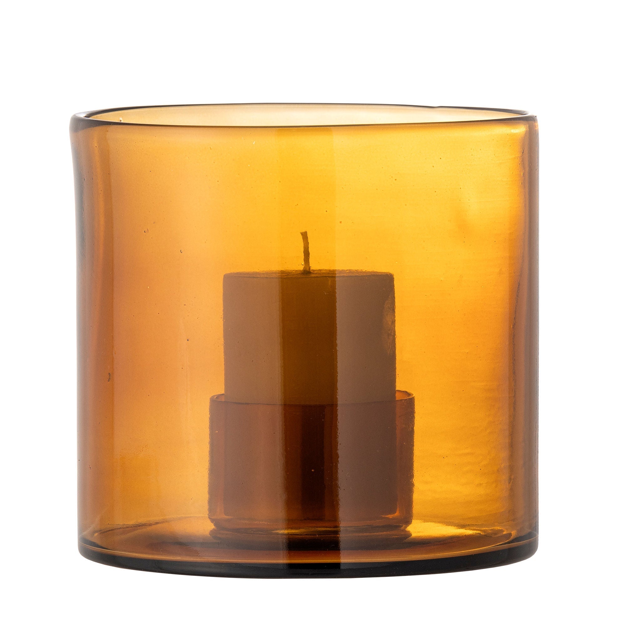 [product_category]-Bloomingville Kahlah Candle Holder, Brown, Recycled Glass-Bloomingville-5711173329588-82068141-BLO-2