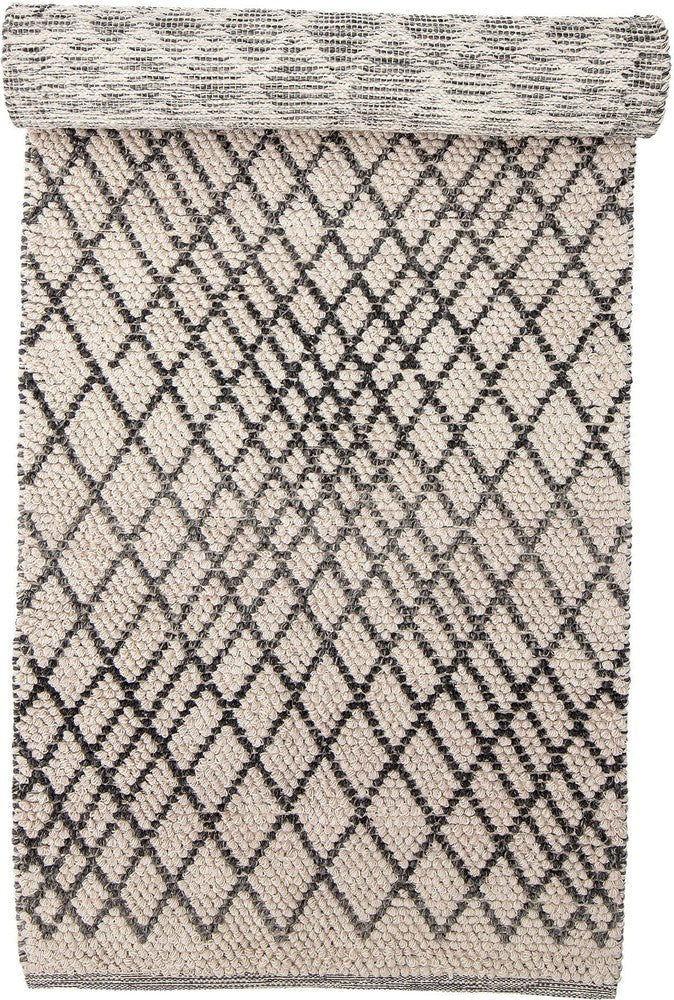 Tapis Kaya Bloomingville, gris, laine