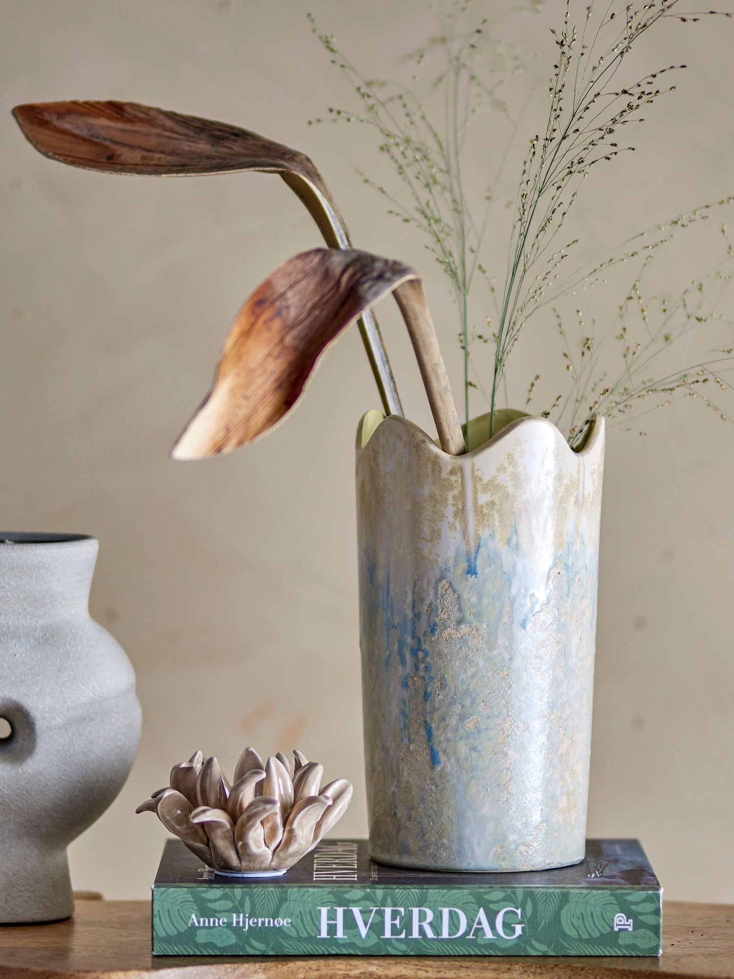 [product_category]-Bloomingville Leandro Vase, Nature, Stoneware-Bloomingville-5711173325009-82062103-BLO-3