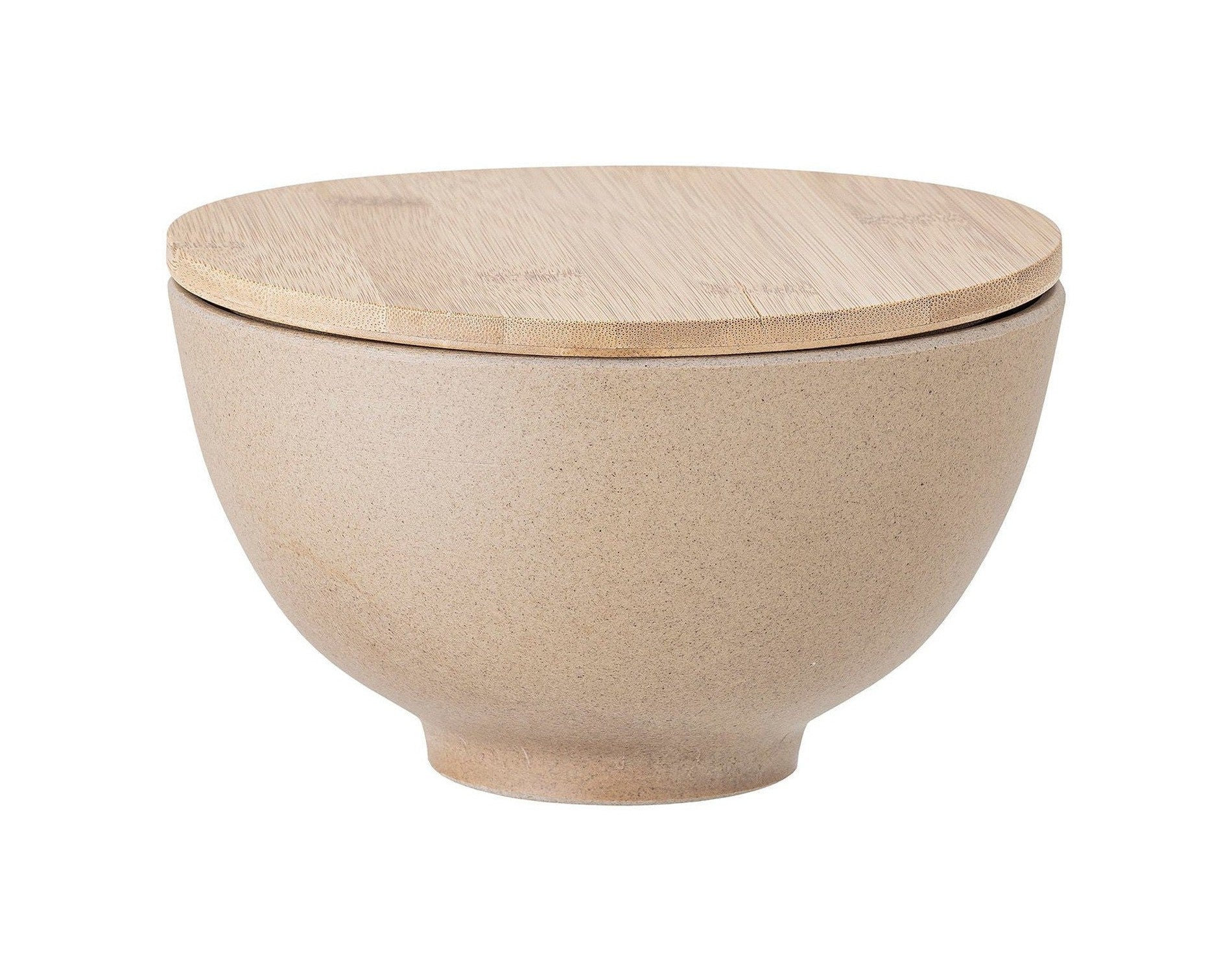 Bloomingville Lee Bowl met deksel, natuur, steengoed