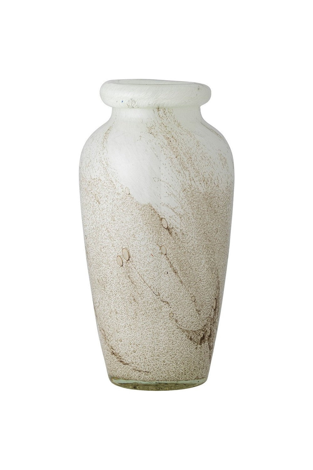 Bloomingville Lenore Vase, weiß, Glas