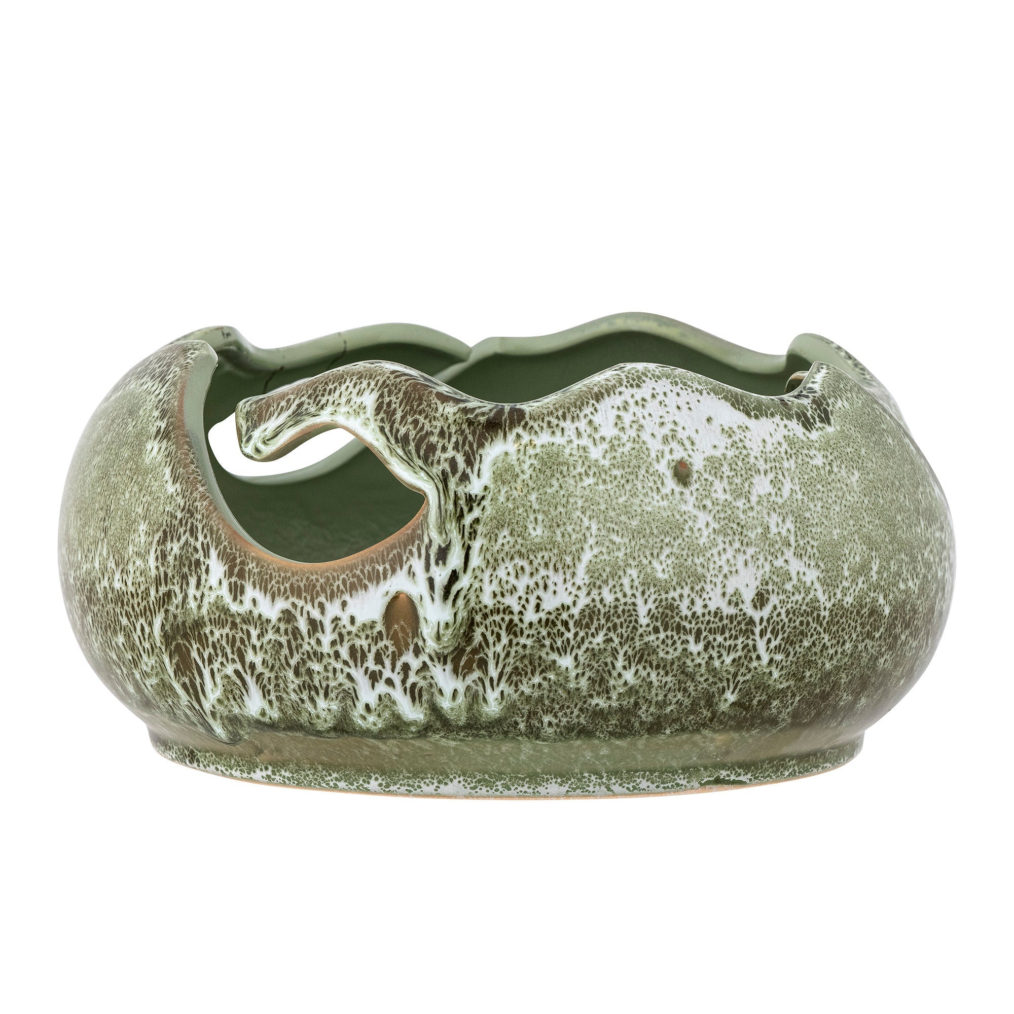 [product_category]-Bloomingville Leonas Deco Bowl, Green, Stoneware-Bloomingville-5711173325061-82069068-BLO-2