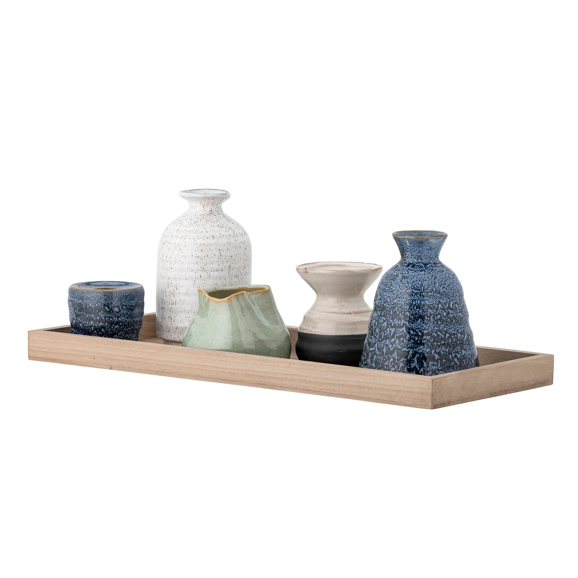 [product_category]-Bloomingville Longo Tray w/Votive, Blue, Stoneware-Bloomingville-5711173325382-82060971-BLO-3