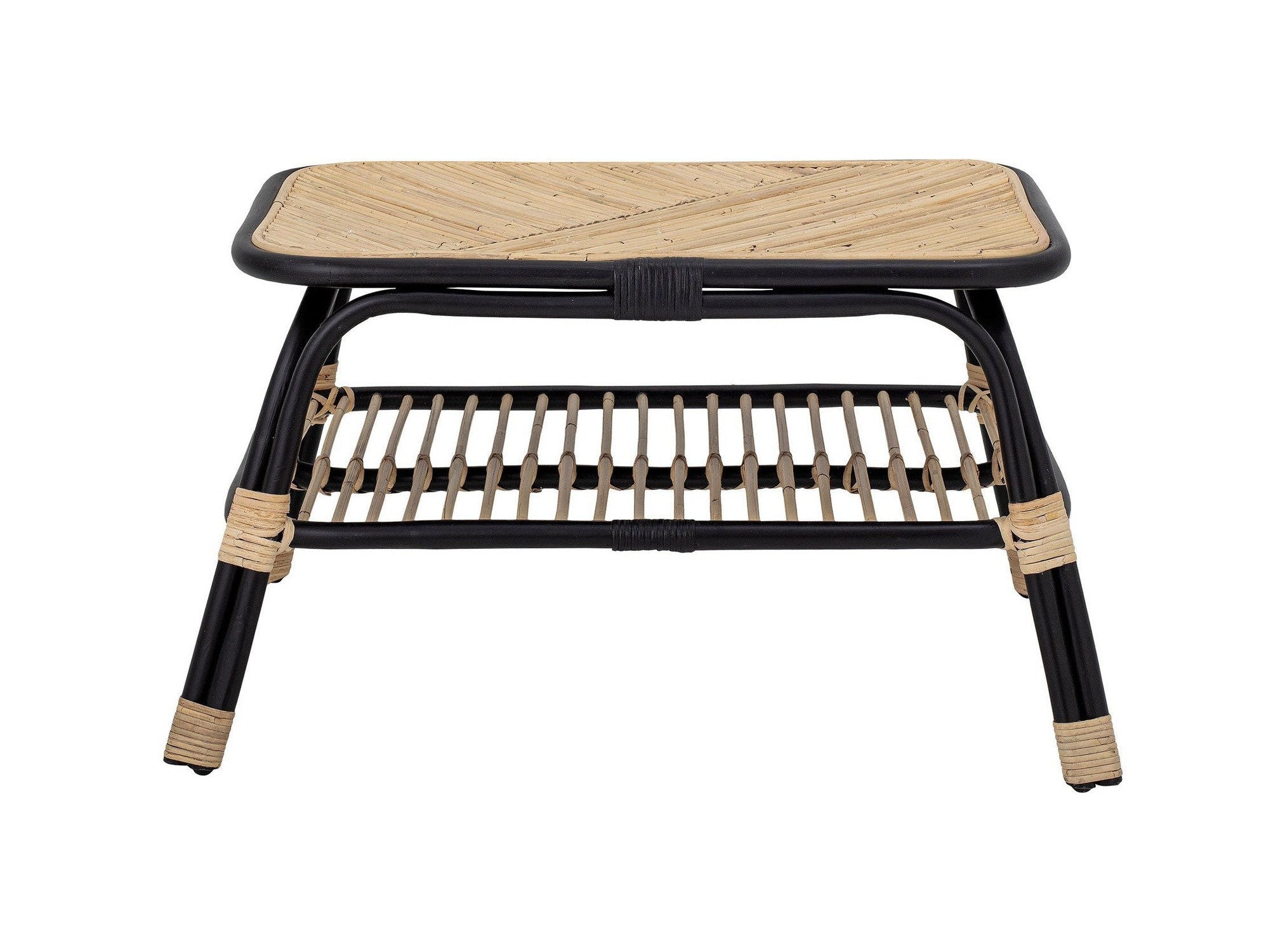 Mesa de café Bloomingville Loue, preto, Rattan