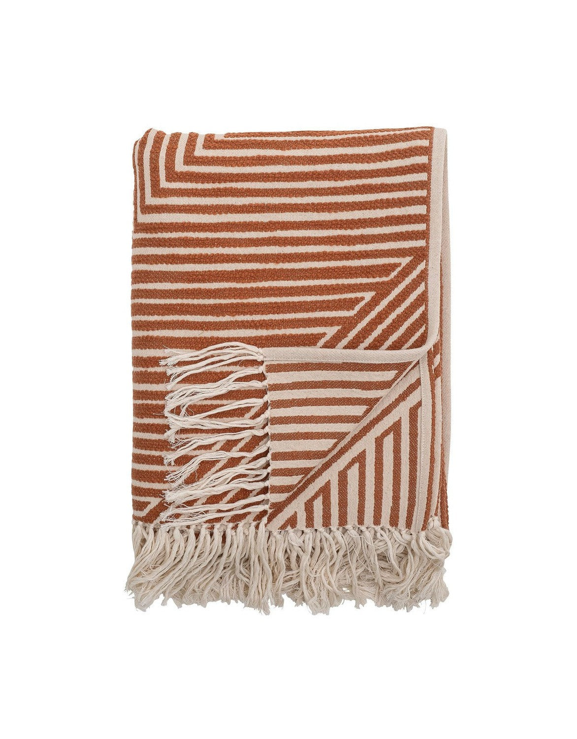 Bloomingville Maddeleine Throw, laranja, algodão