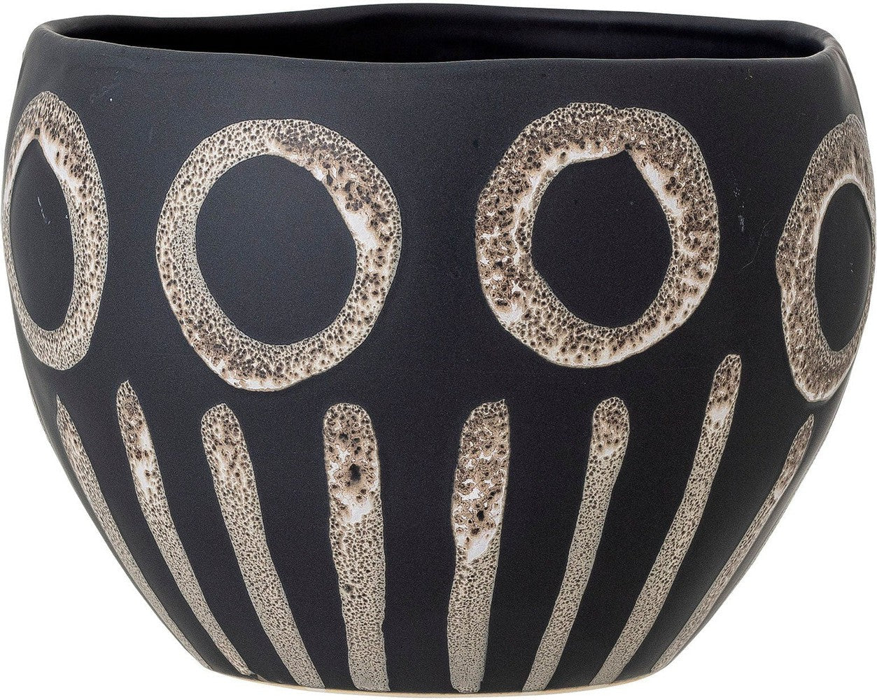 Bloomingville Magnus Flowerpot, preto, grés