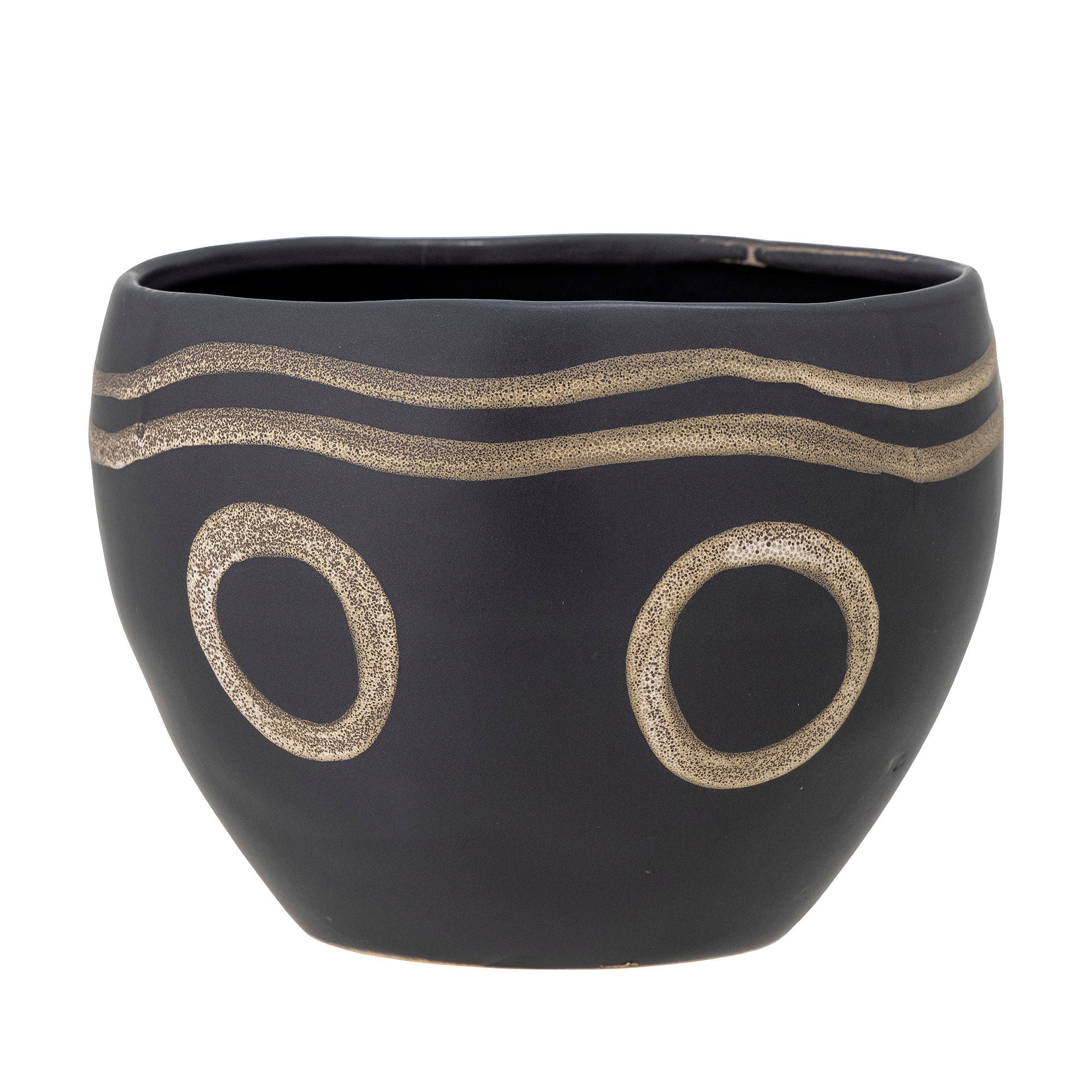 [product_category]-Bloomingville Magnus Flowerpot, Black, Stoneware-Bloomingville-5711173303328-82058252-BLO-2