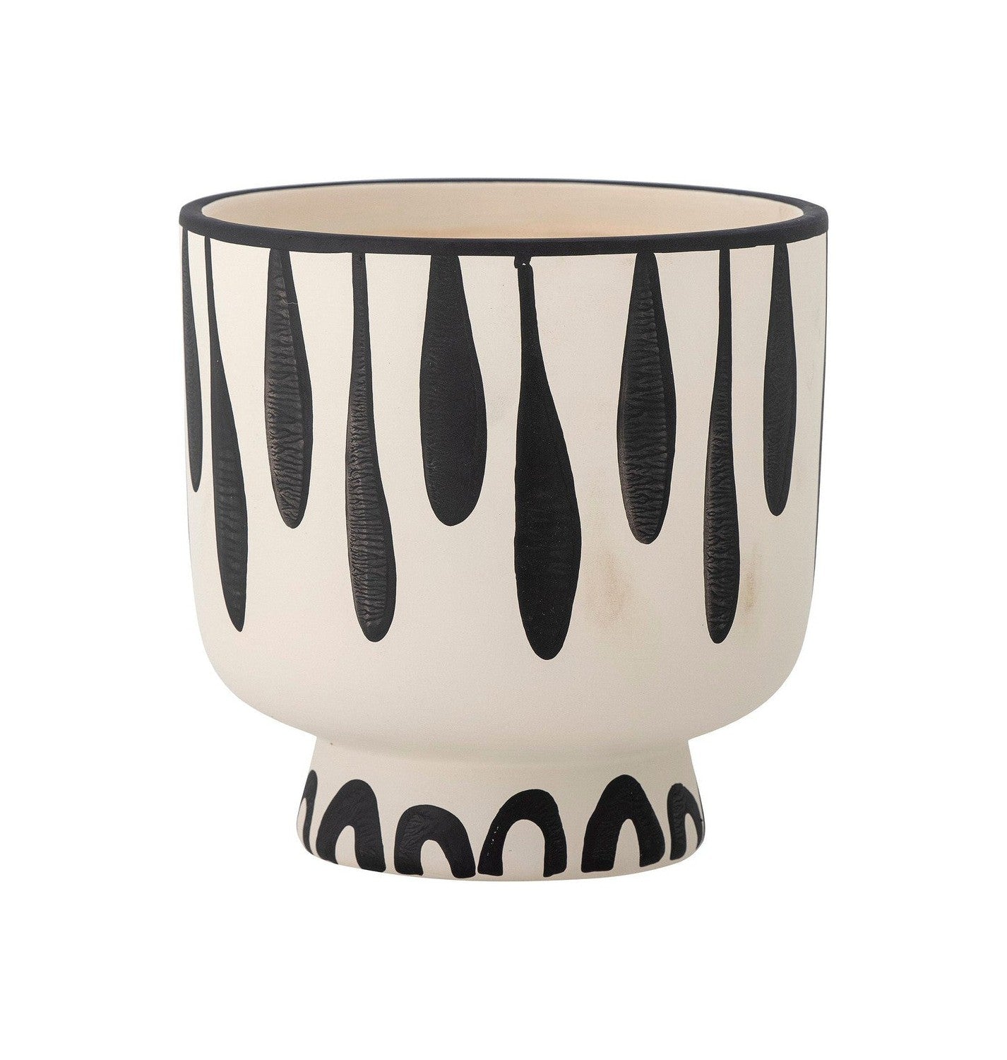 Bloomingville Malena Flowerpot, noir, terre cuite