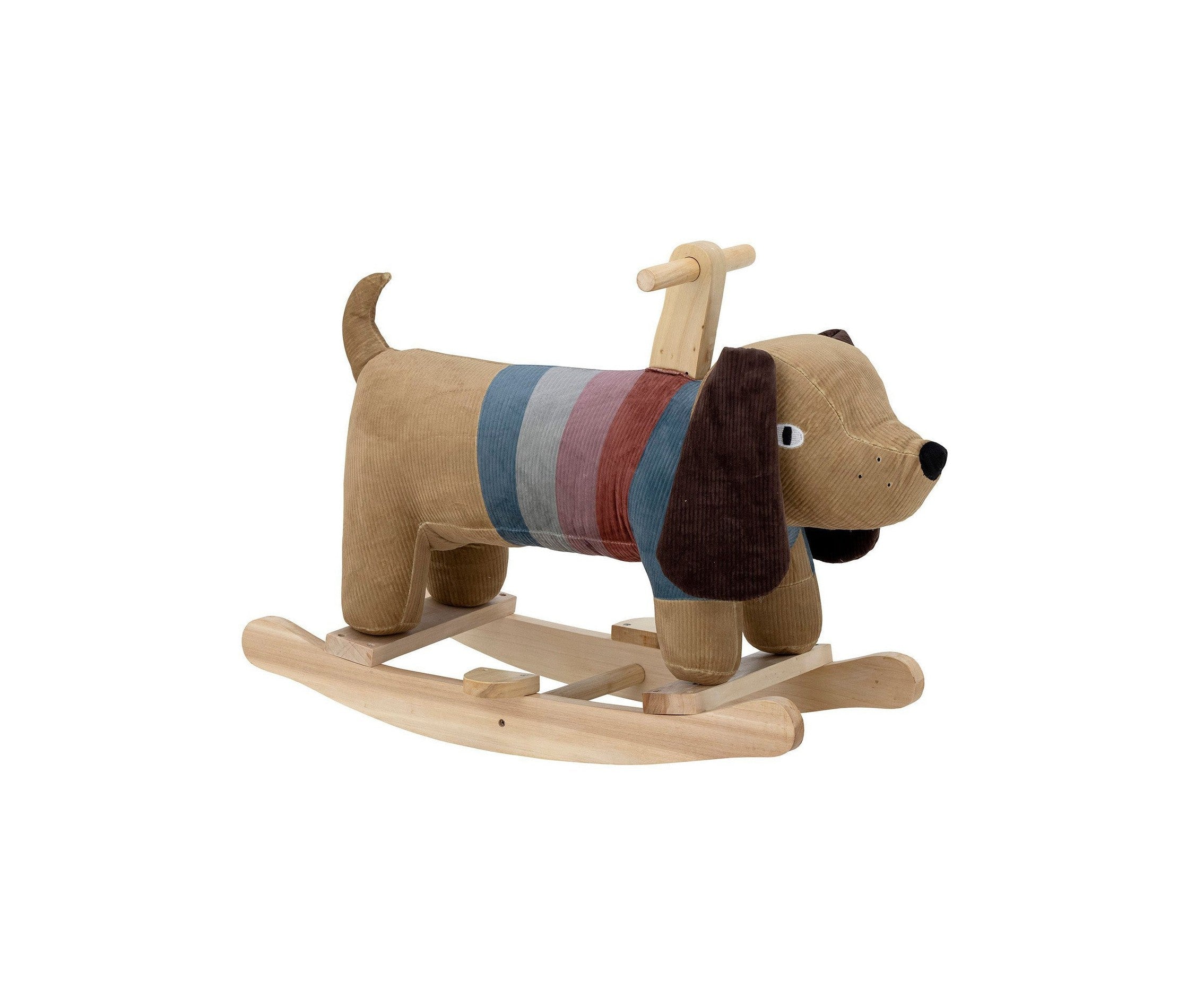 Bloomingville Mini Charlie Rocking Toy, Dog, Brown, Polyester