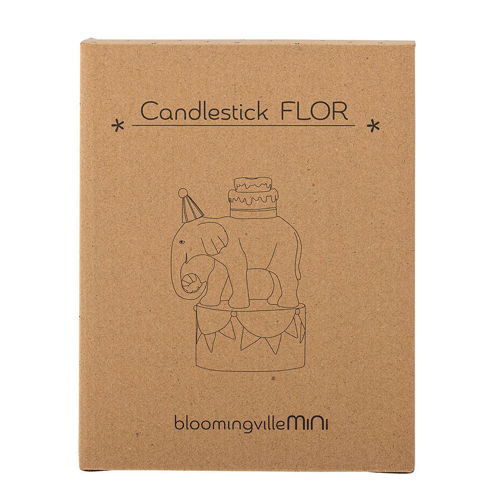 [product_category]-Bloomingville MINI Flor Candle Holder, Grey, Polyresin-Bloomingville MINI-5711173301829-82054474-BLO-3