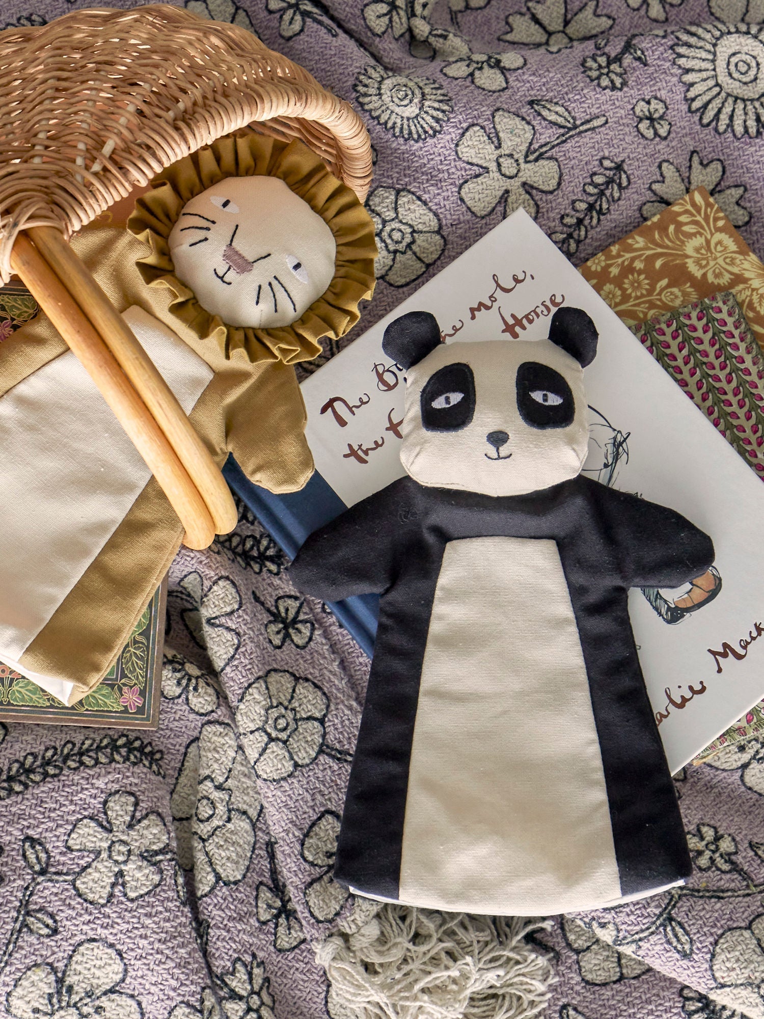 [product_category]-Bloomingville MINI Flynn Hand Puppet, Brown, Linen-Bloomingville MINI-5711173268795-82049976-BLO-3