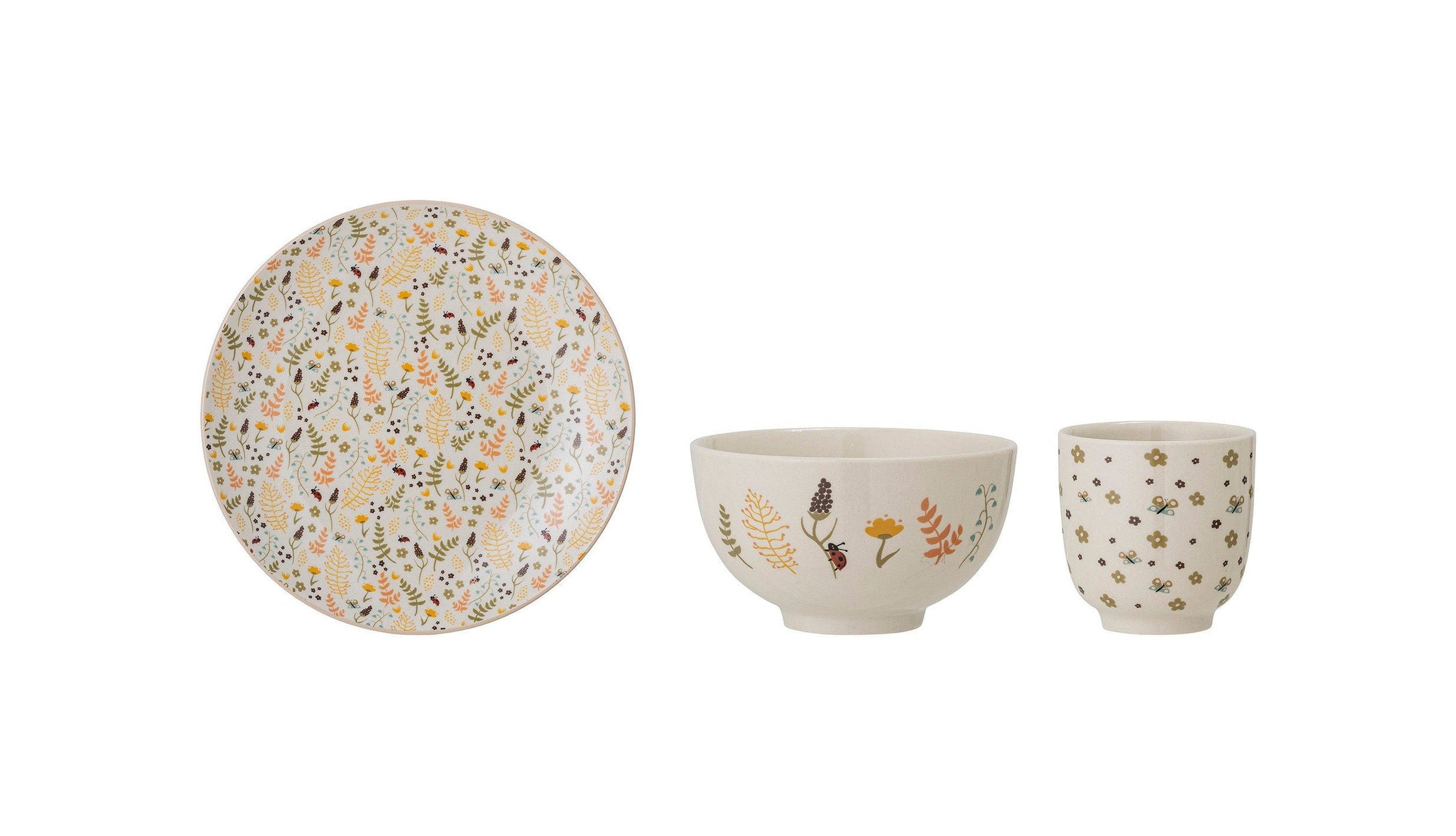 Bloomingville Mini Harvest Tableware Conjunto, natureza, grés