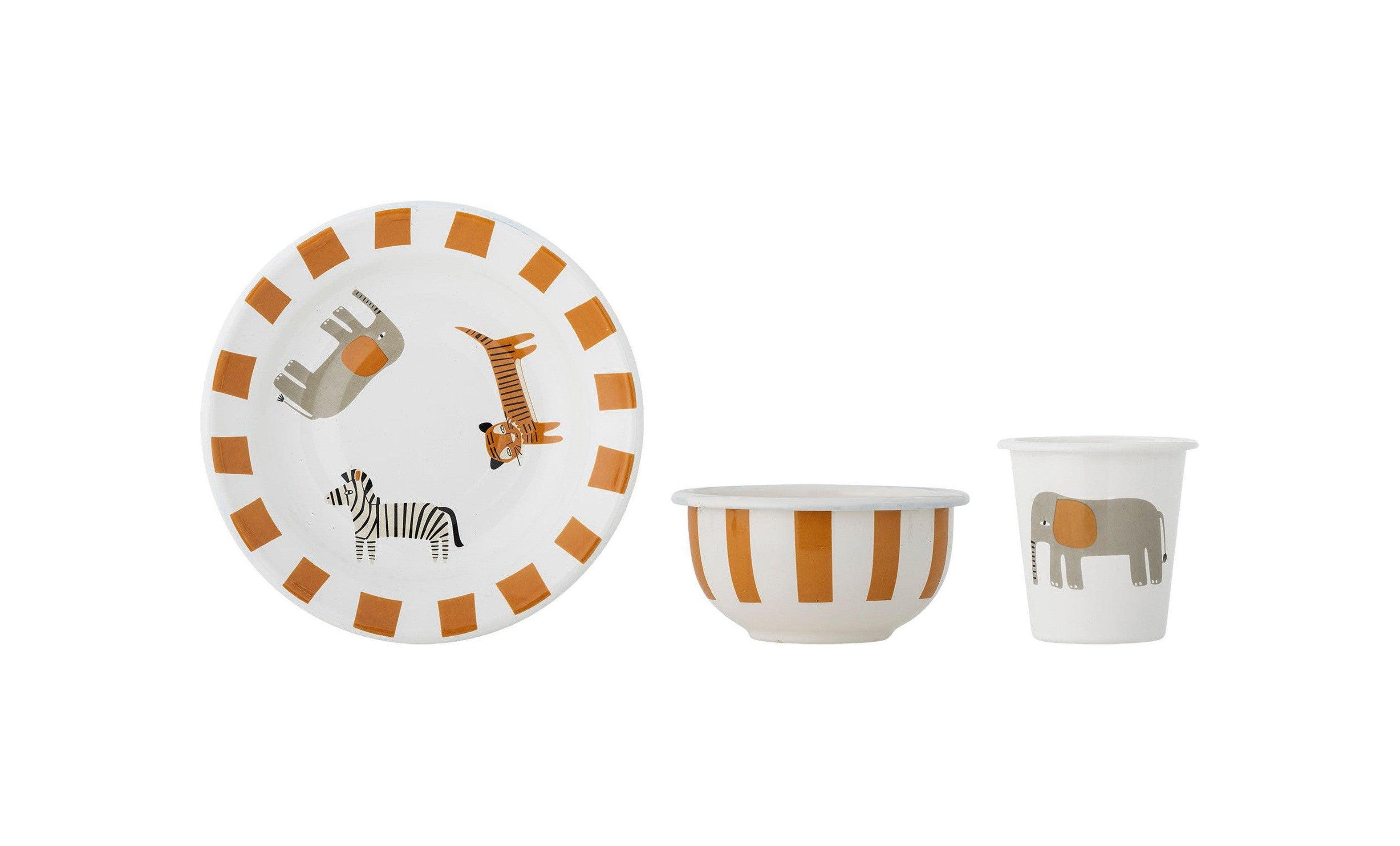 Bloomingville Mini Jesse Tableware Set, Orange, Iron