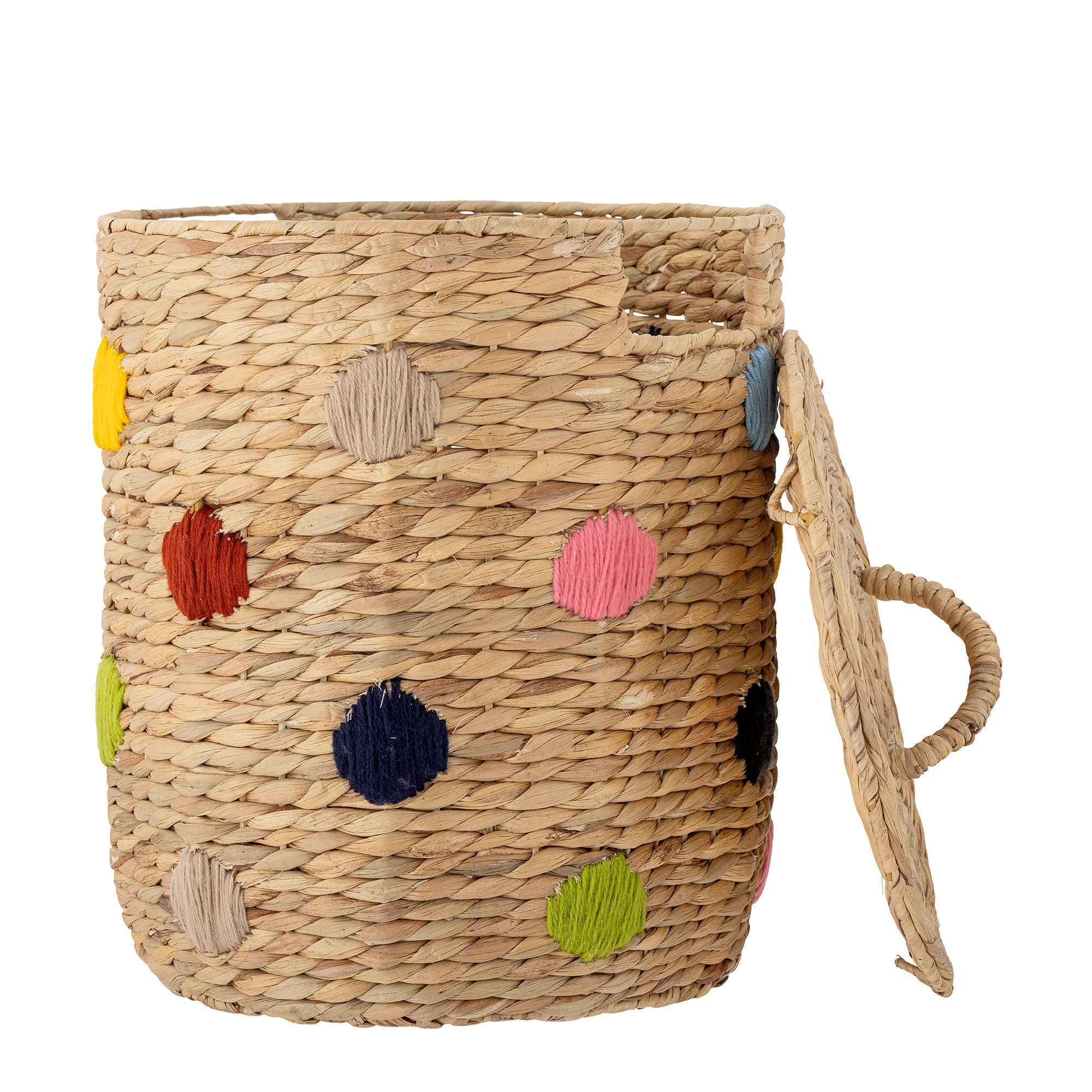 [product_category]-Bloomingville MINI Jooha Basket w/Lid, Nature, Water Hyacinth-Bloomingville MINI-5711173319114-82064125-BLO-2