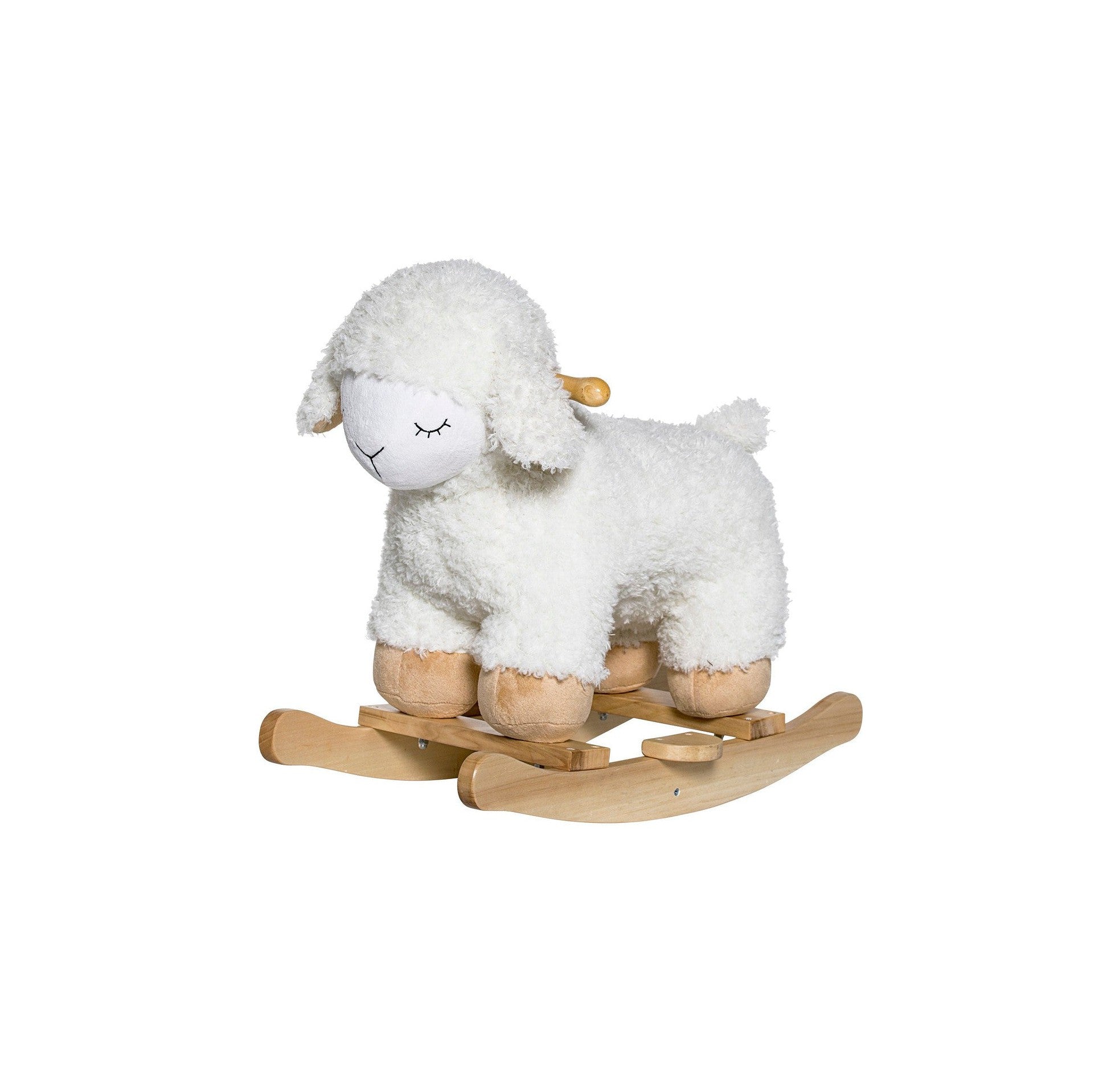 Bloomingville Mini Laasrith Rocking Toy, Sheep, White, Polyester