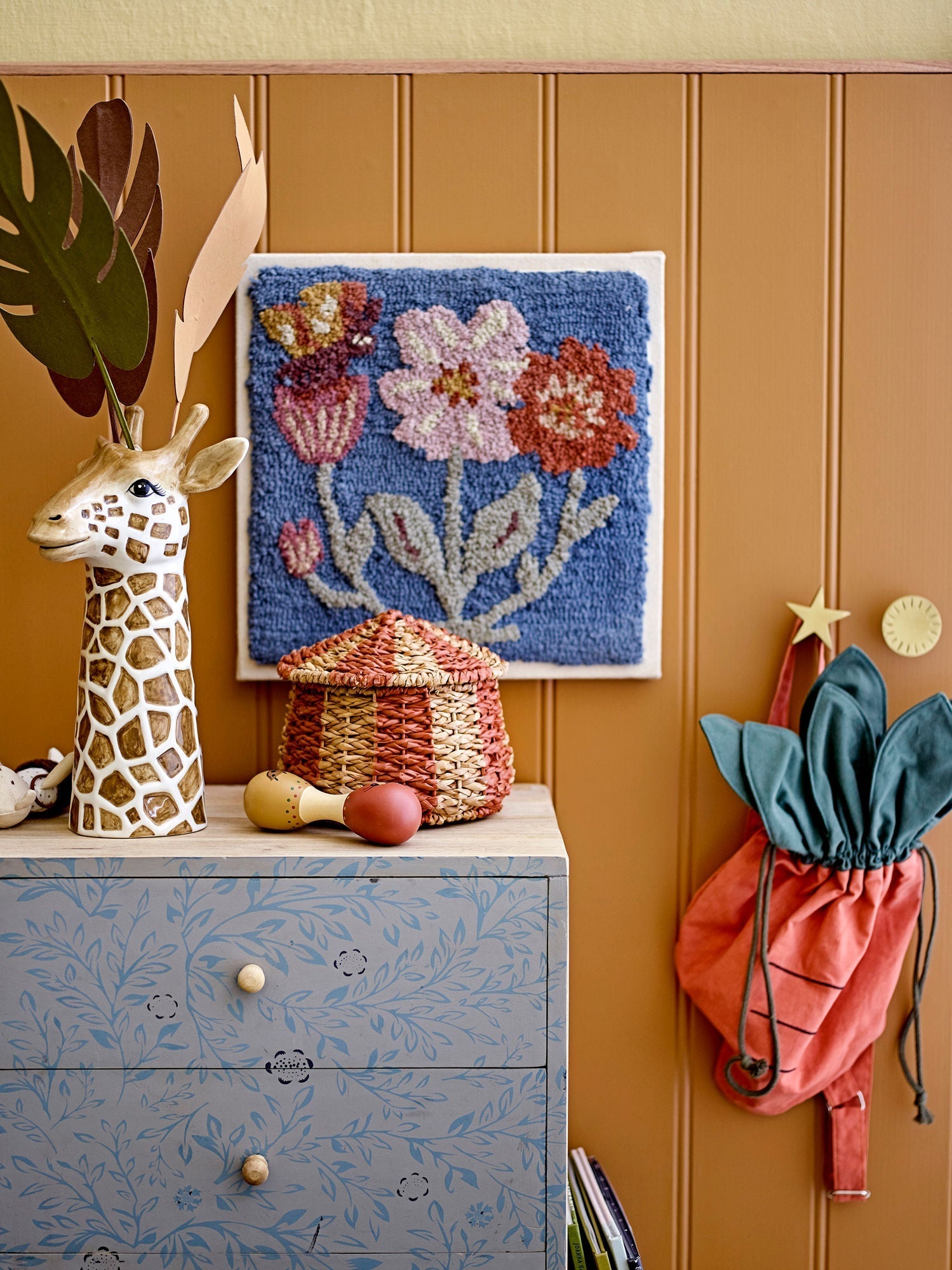 [product_category]-Bloomingville MINI Sallie Wall Decor, Blue, Cotton-Bloomingville MINI-5711173296941-82054323-BLO-2