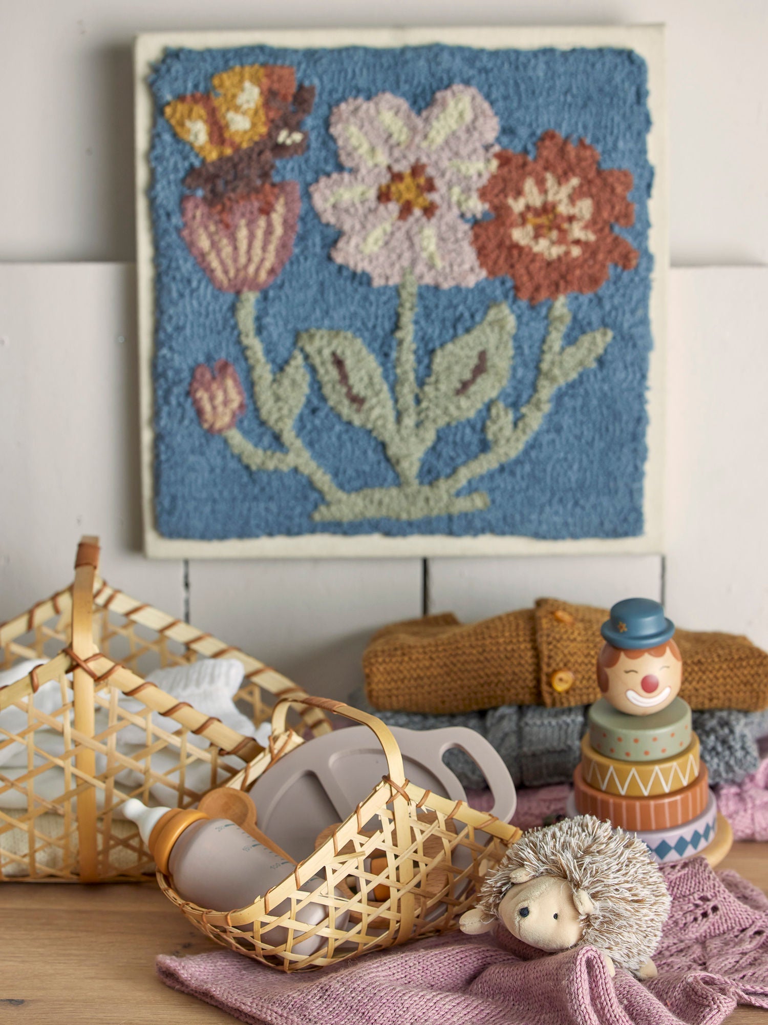 [product_category]-Bloomingville MINI Sallie Wall Decor, Blue, Cotton-Bloomingville MINI-5711173296941-82054323-BLO-5