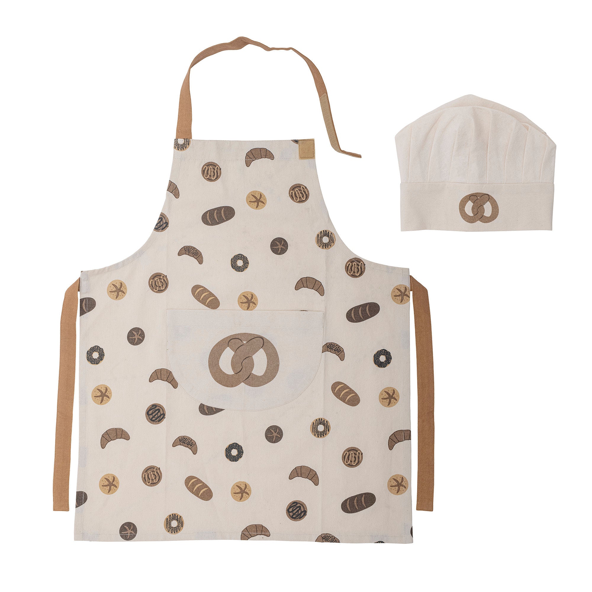 [product_category]-Bloomingville MINI Snorre Apron, Brown, Cotton-Bloomingville MINI-5711173322534-82062069-BLO-2