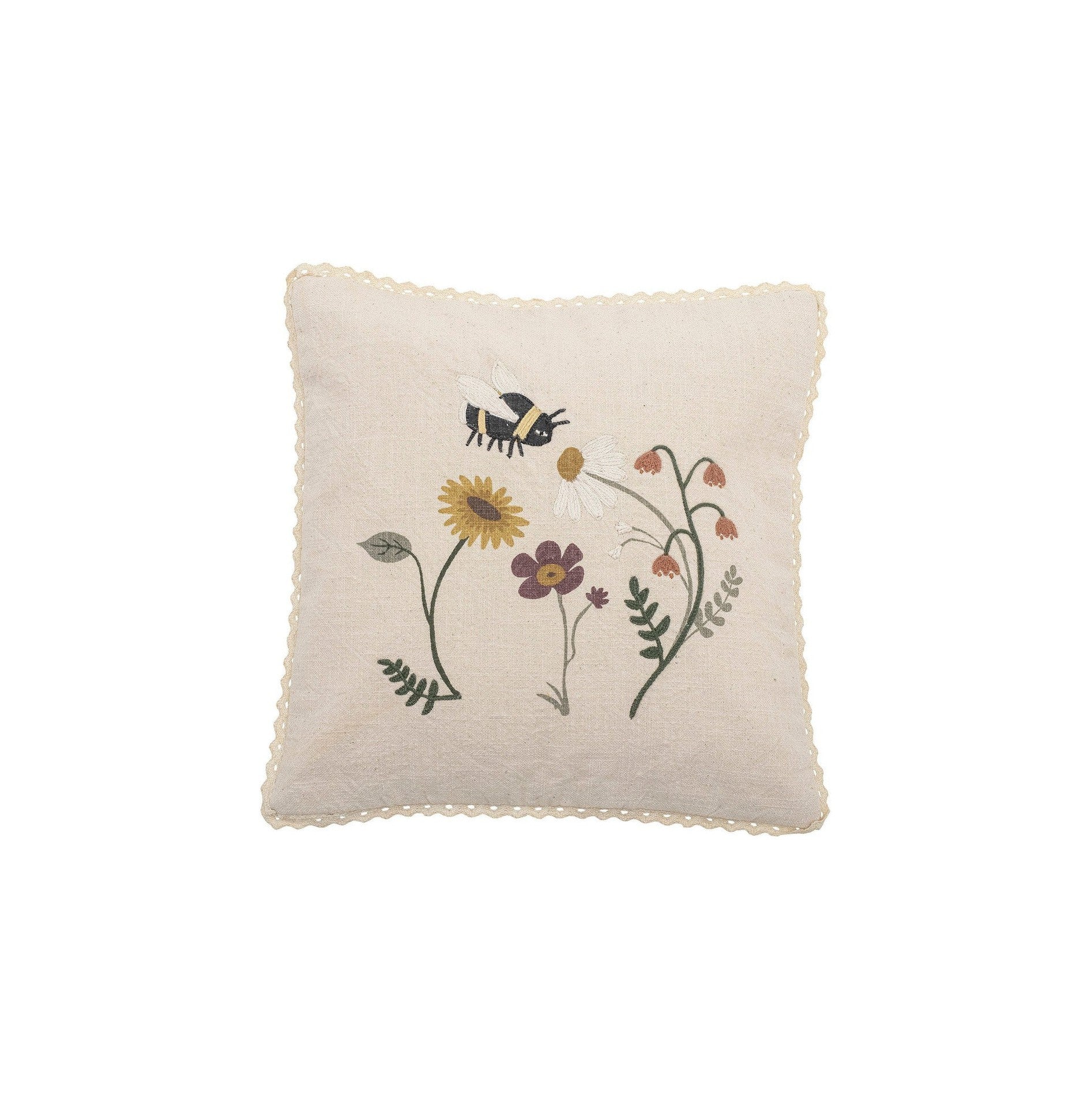 Bloomingville Mini Tibbe Cushion, Nature, Coton