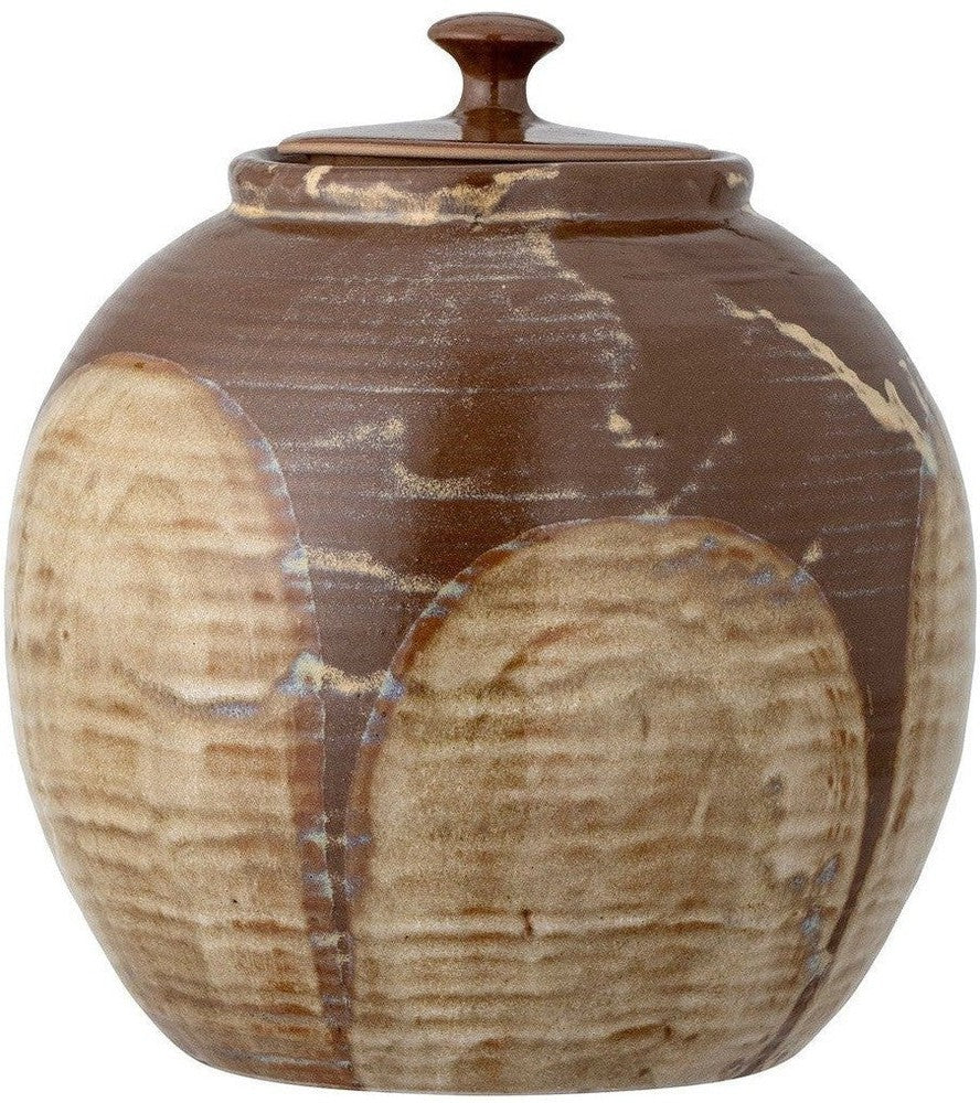 [product_category]-Bloomingville Nasib Jar w/Lid, Brown, Stoneware-Bloomingville-5711173303380-82057660-BLO-1