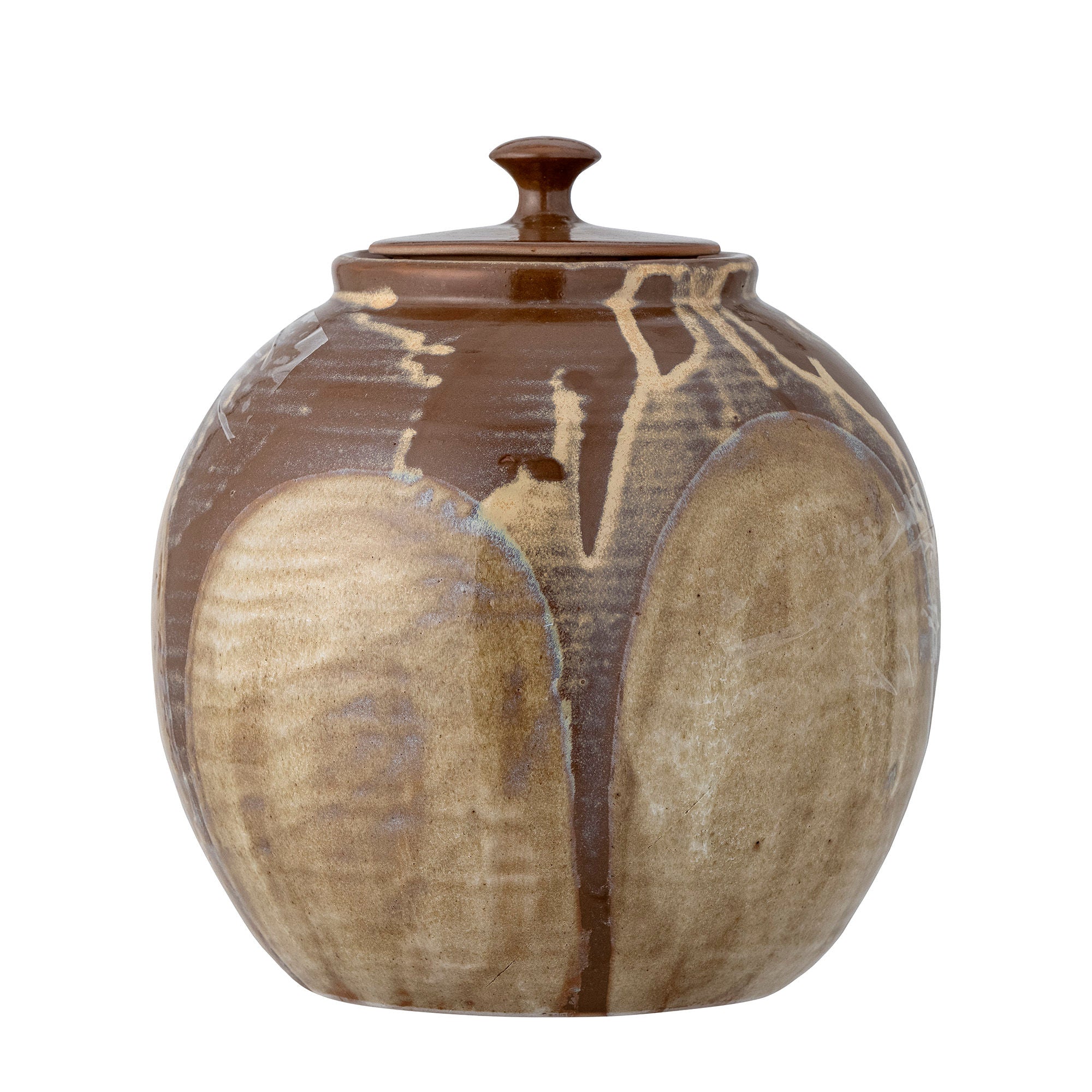 [product_category]-Bloomingville Nasib Jar w/Lid, Brown, Stoneware-Bloomingville-5711173303380-82057660-BLO-3