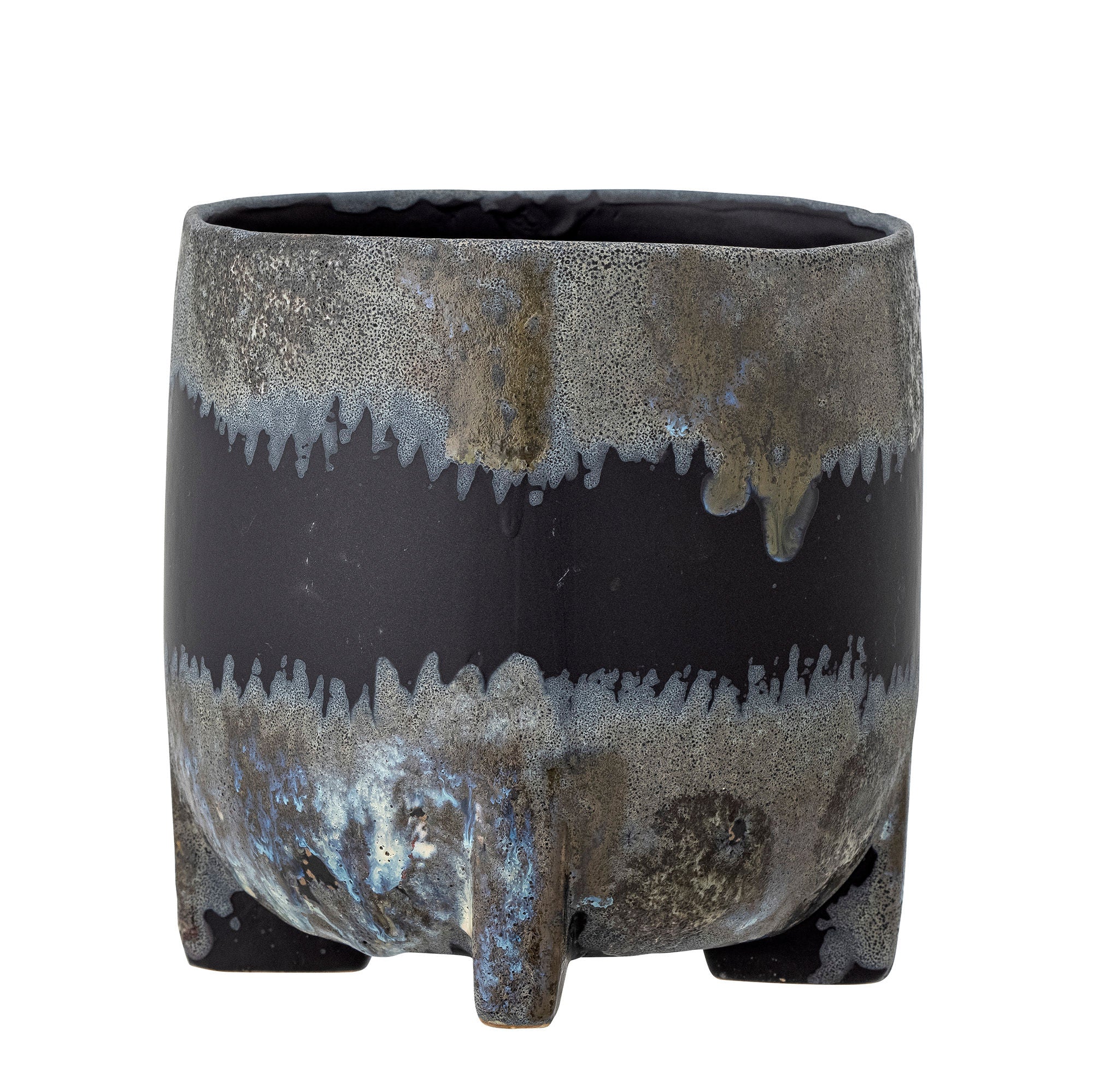 [product_category]-Bloomingville Nasru Flowerpot, Black, Stoneware-Bloomingville-5711173297221-82056977-BLO-2