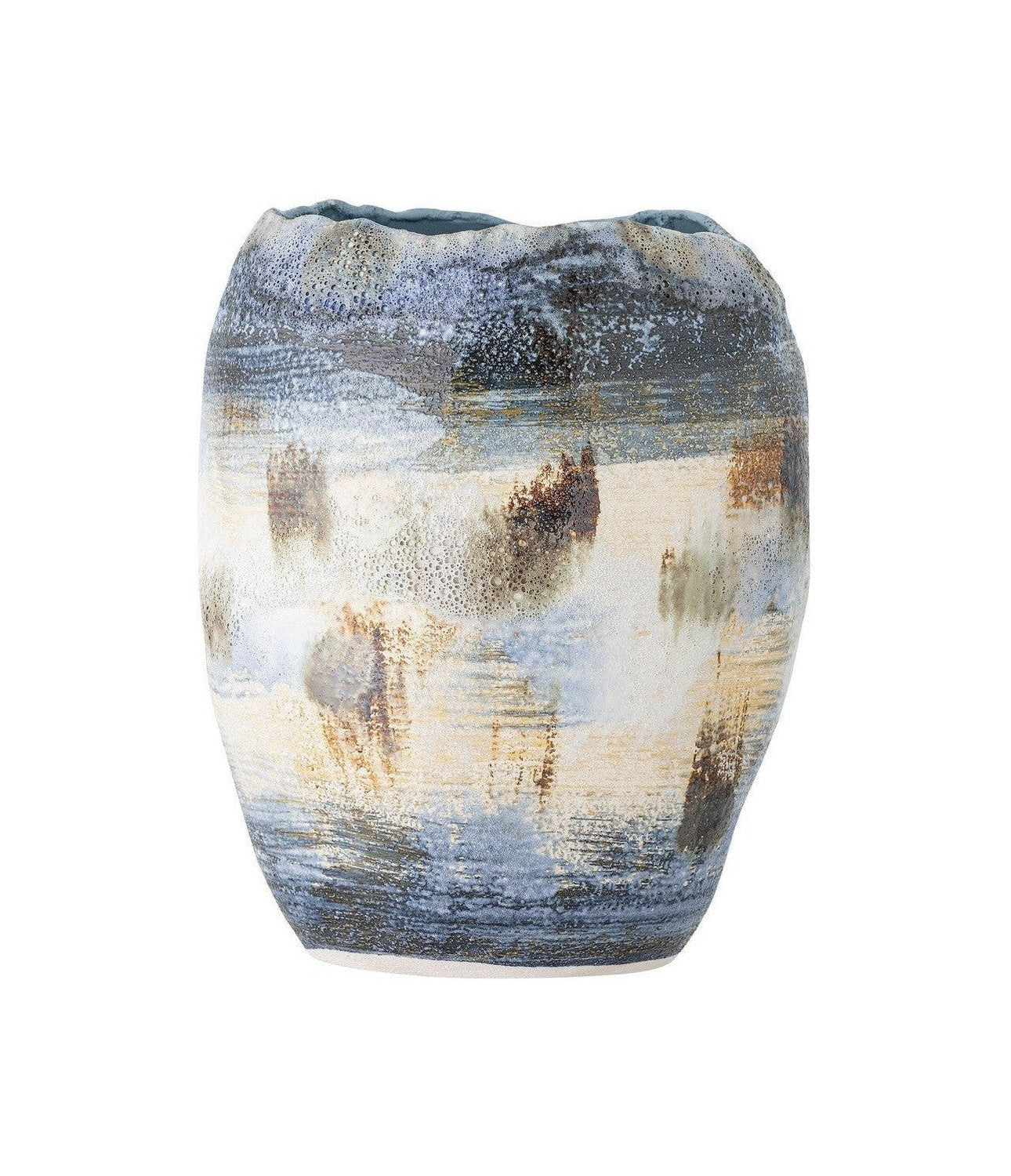 [product_category]-Bloomingville Nienna Vase, Blue, Stoneware-Bloomingville-5711173331840-82061422-BLO-1