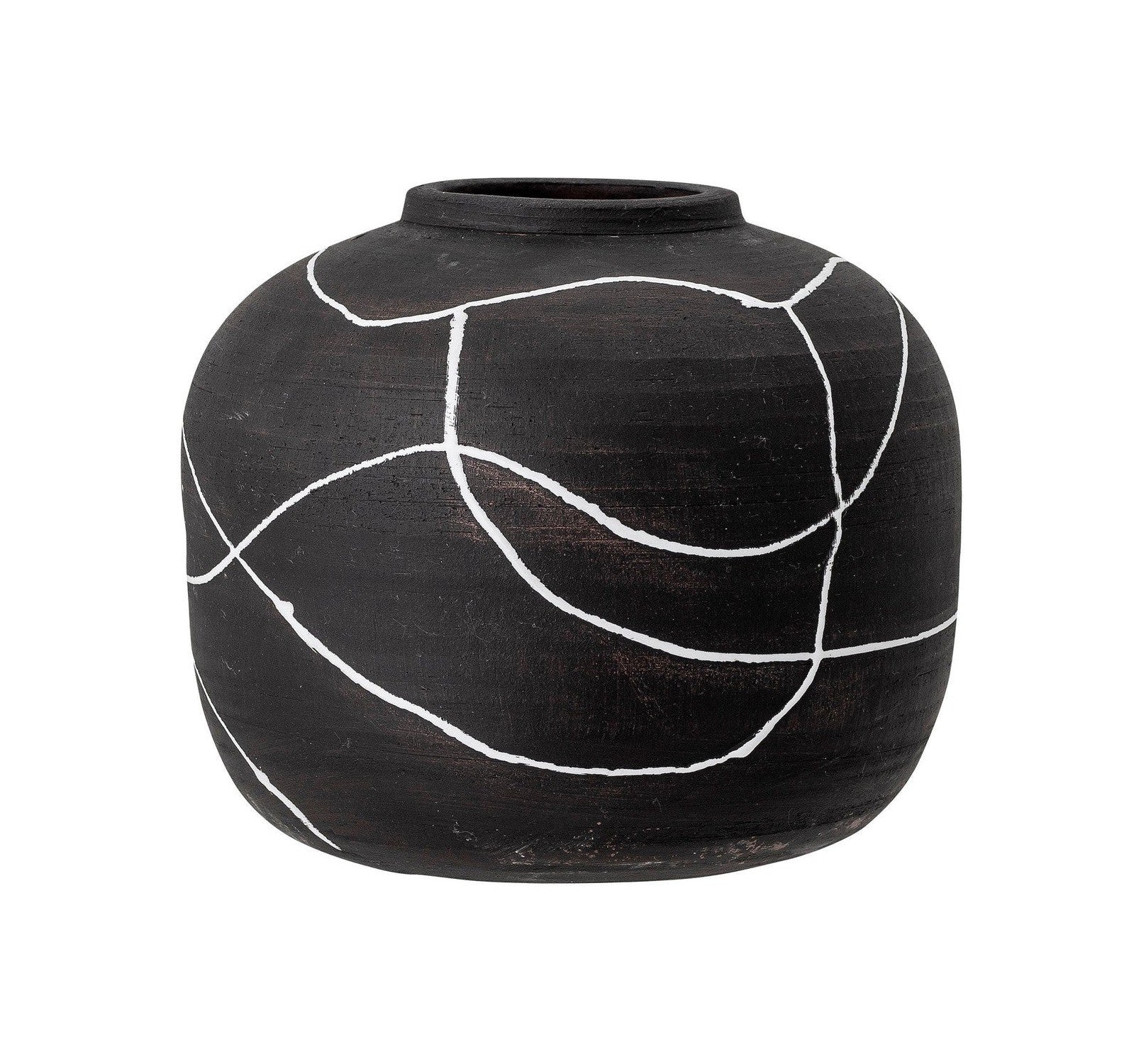 Bloomingville Niza Deco Vase, Schwarz, Terrakotta