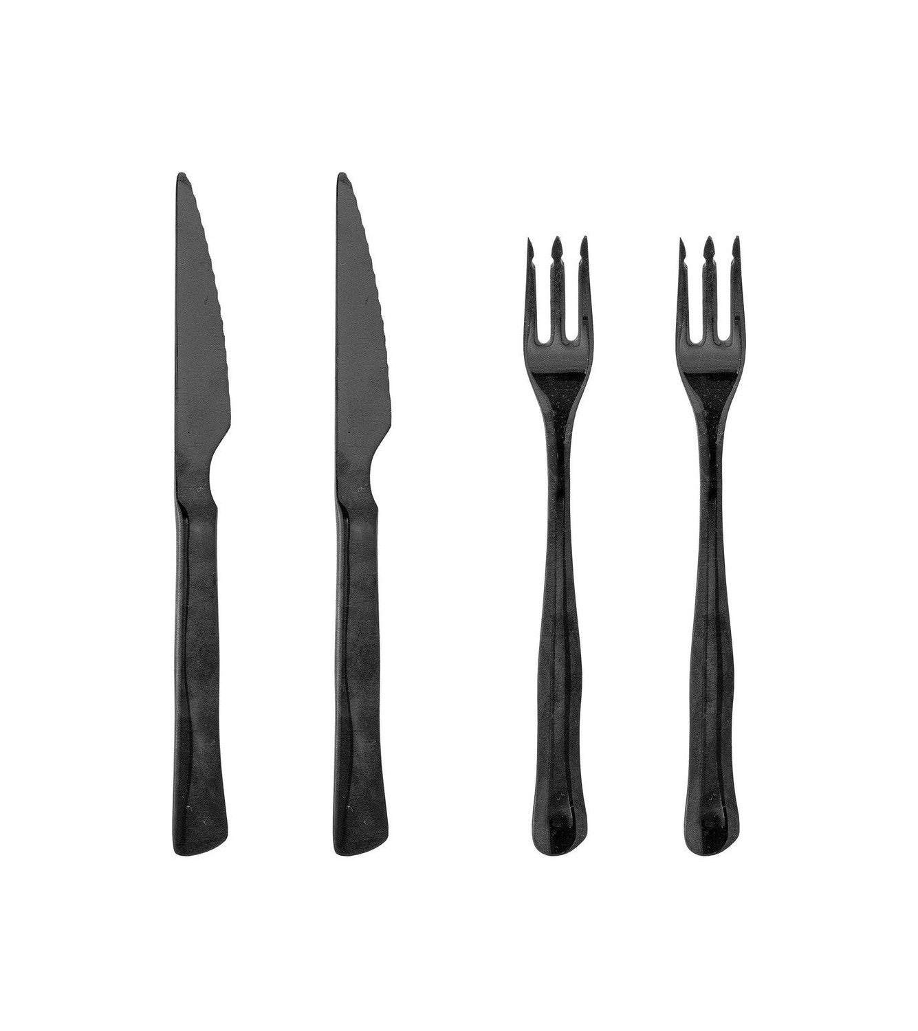 Bloomingville Ollin Steak Cutlery, noir, acier inoxydable