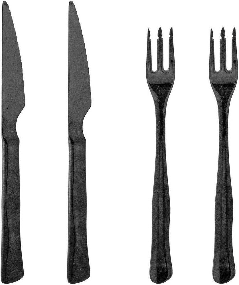 [product_category]-Bloomingville Ollin Steak Cutlery, Black, Stainless Steel-Bloomingville-5711173273799-82052701-BLO-1