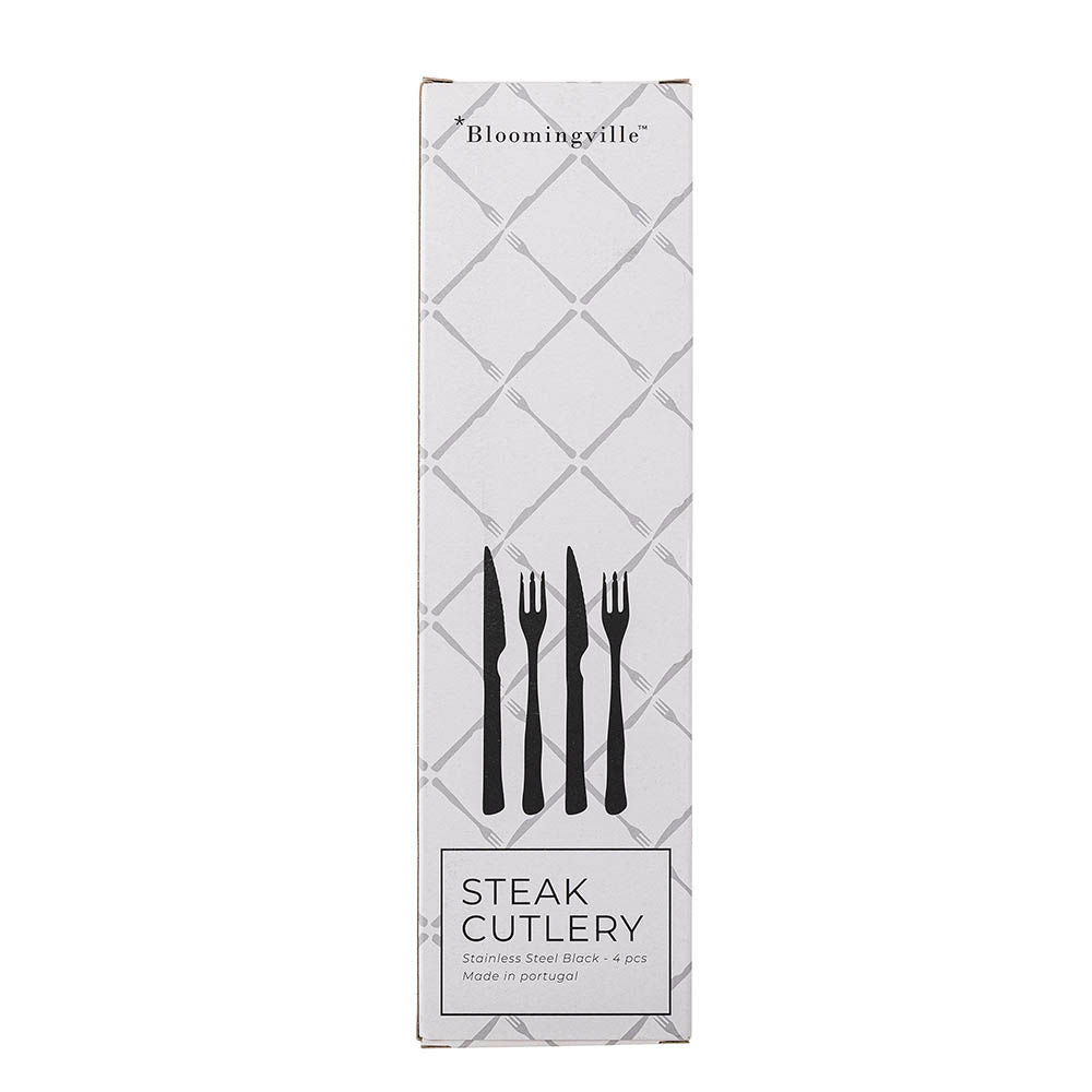 [product_category]-Bloomingville Ollin Steak Cutlery, Black, Stainless Steel-Bloomingville-5711173273799-82052701-BLO-2