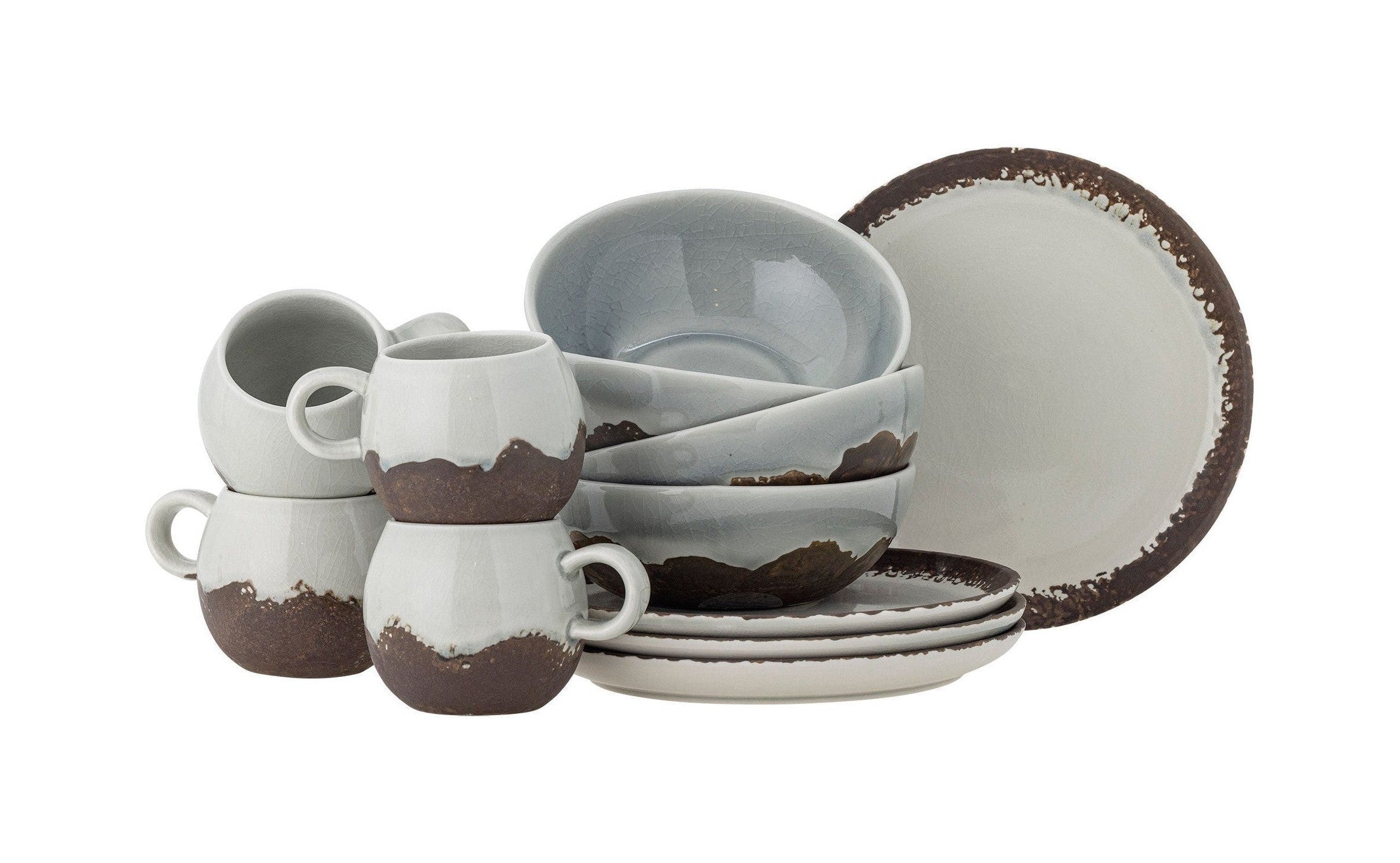 Bloomingville Paula Breakfast Set, Brown, stentøj