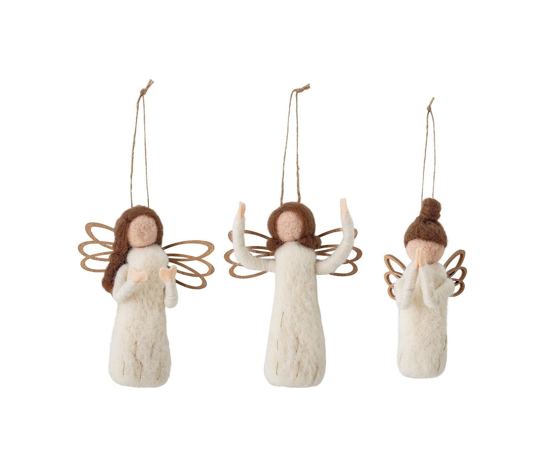 Bloomingville Pavla -ornament, wit, wol