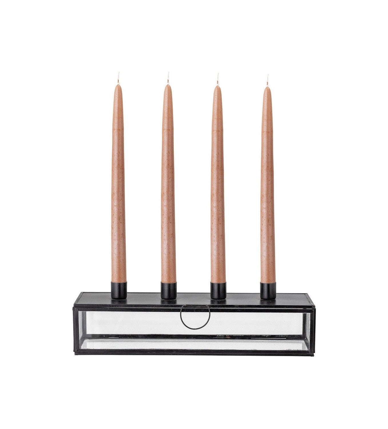 Bloomingville Pelo Advent Candle Holder, svart, glas