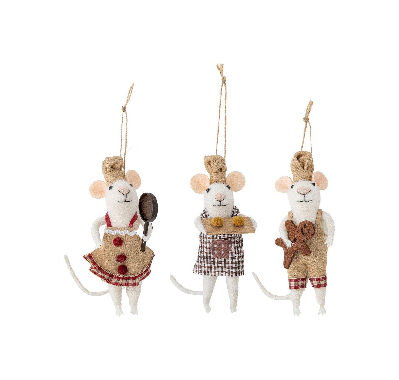 Bloomingville PEO -ornament, bruin, wol