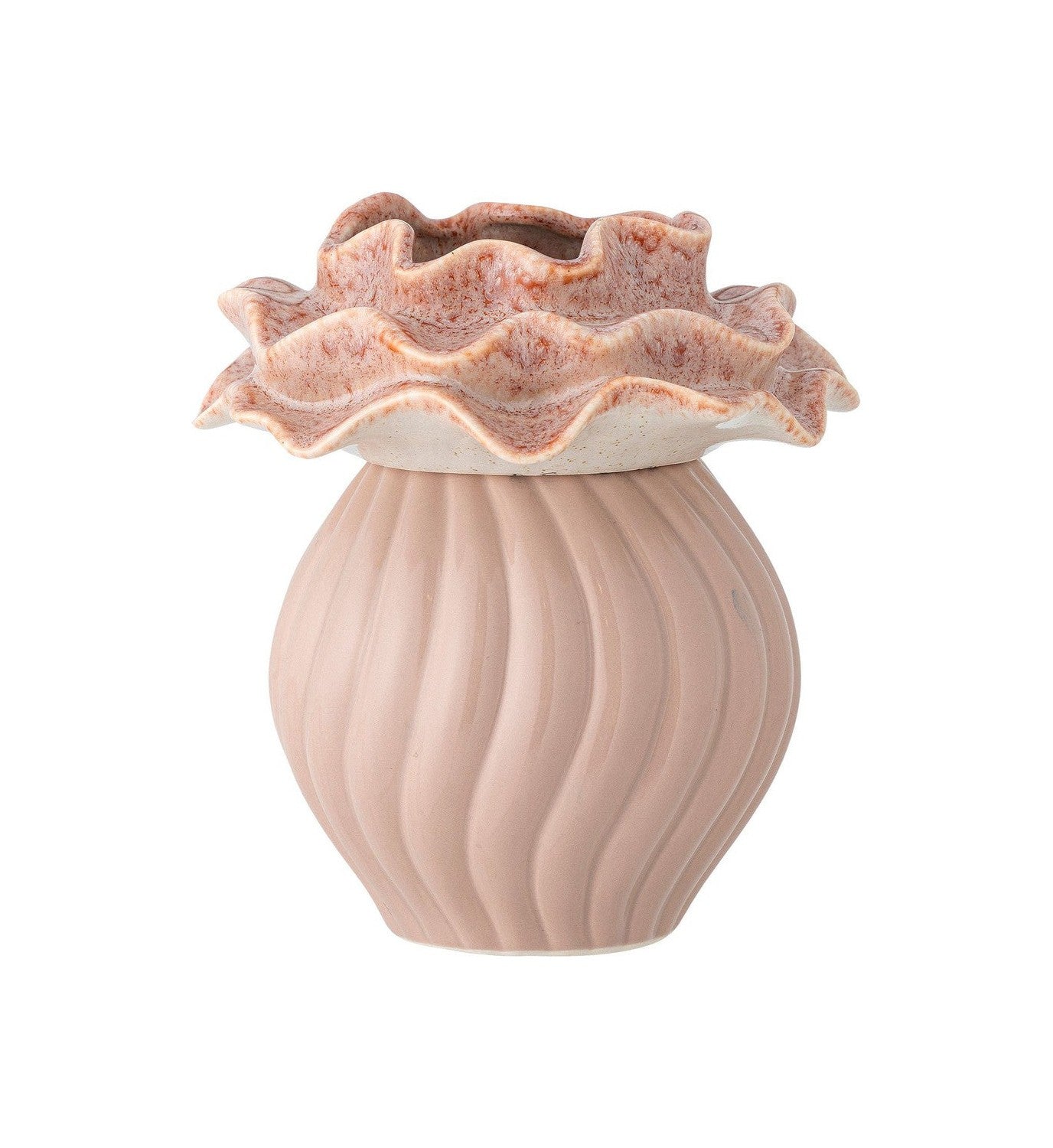 Bloomingville Petalia Vase, Rose, stentøj