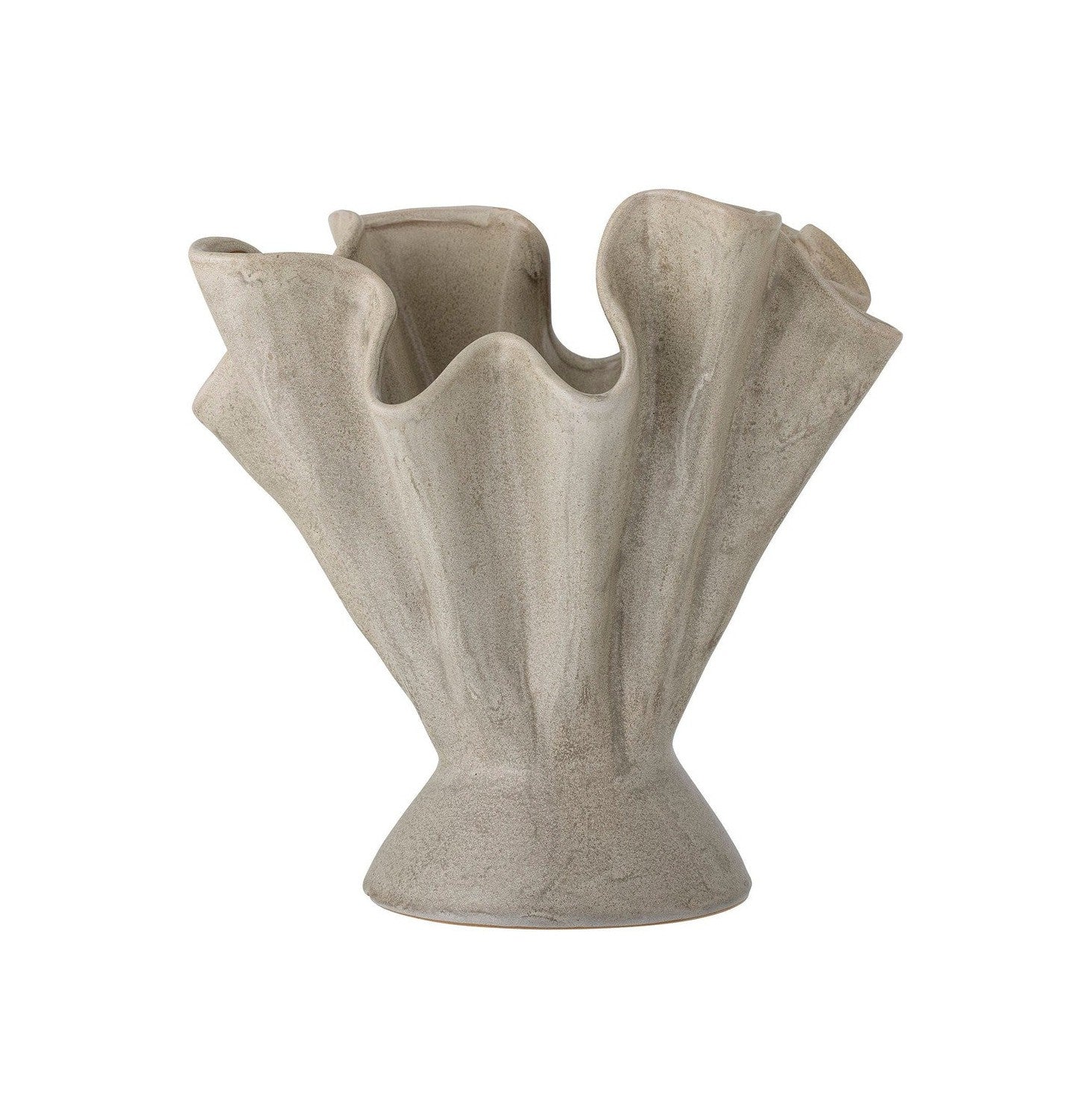 Bloomingville Plier Vase, Natur, Steinzeug