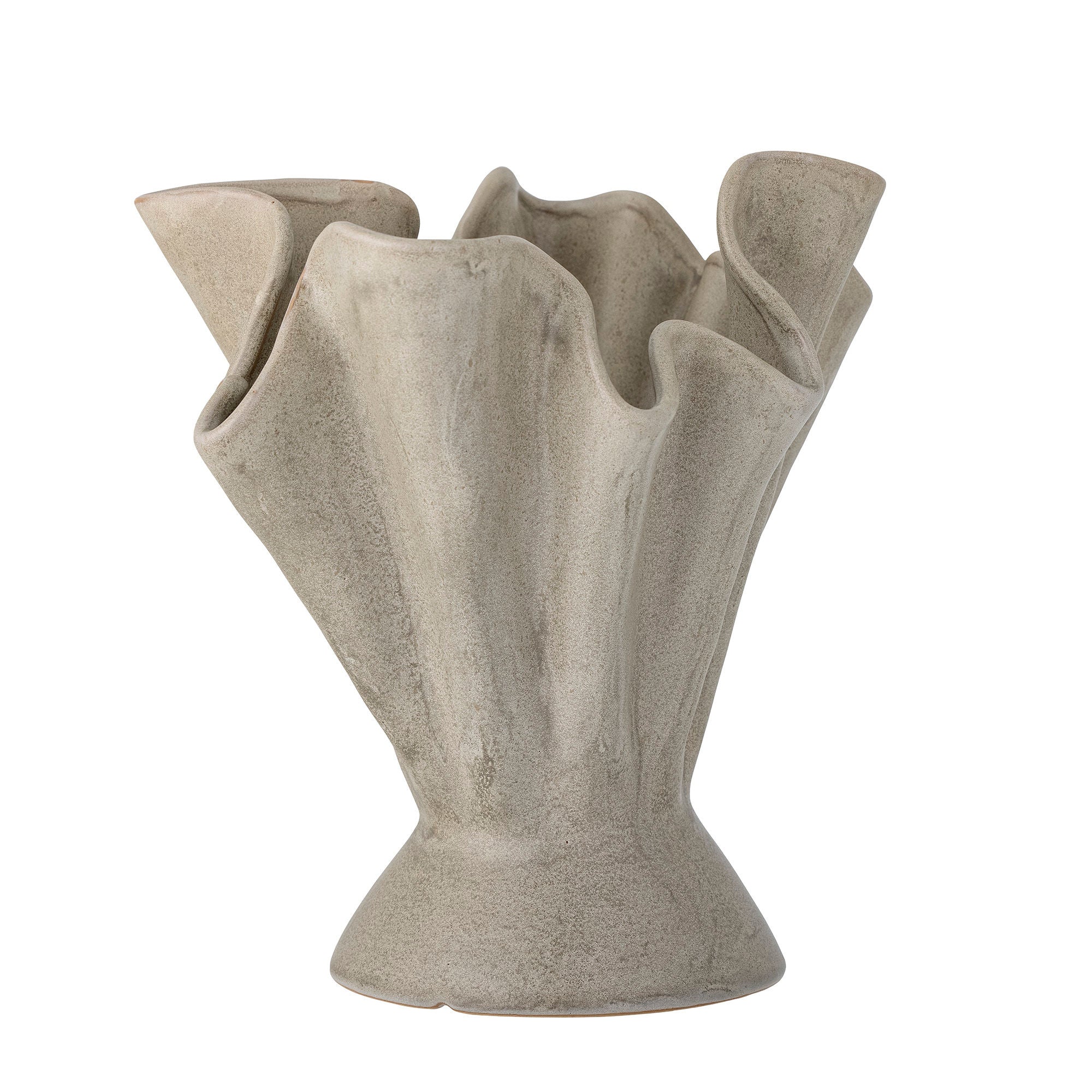 [product_category]-Bloomingville Plier Vase, Nature, Stoneware-Bloomingville-5711173315666-82060341-BLO-2