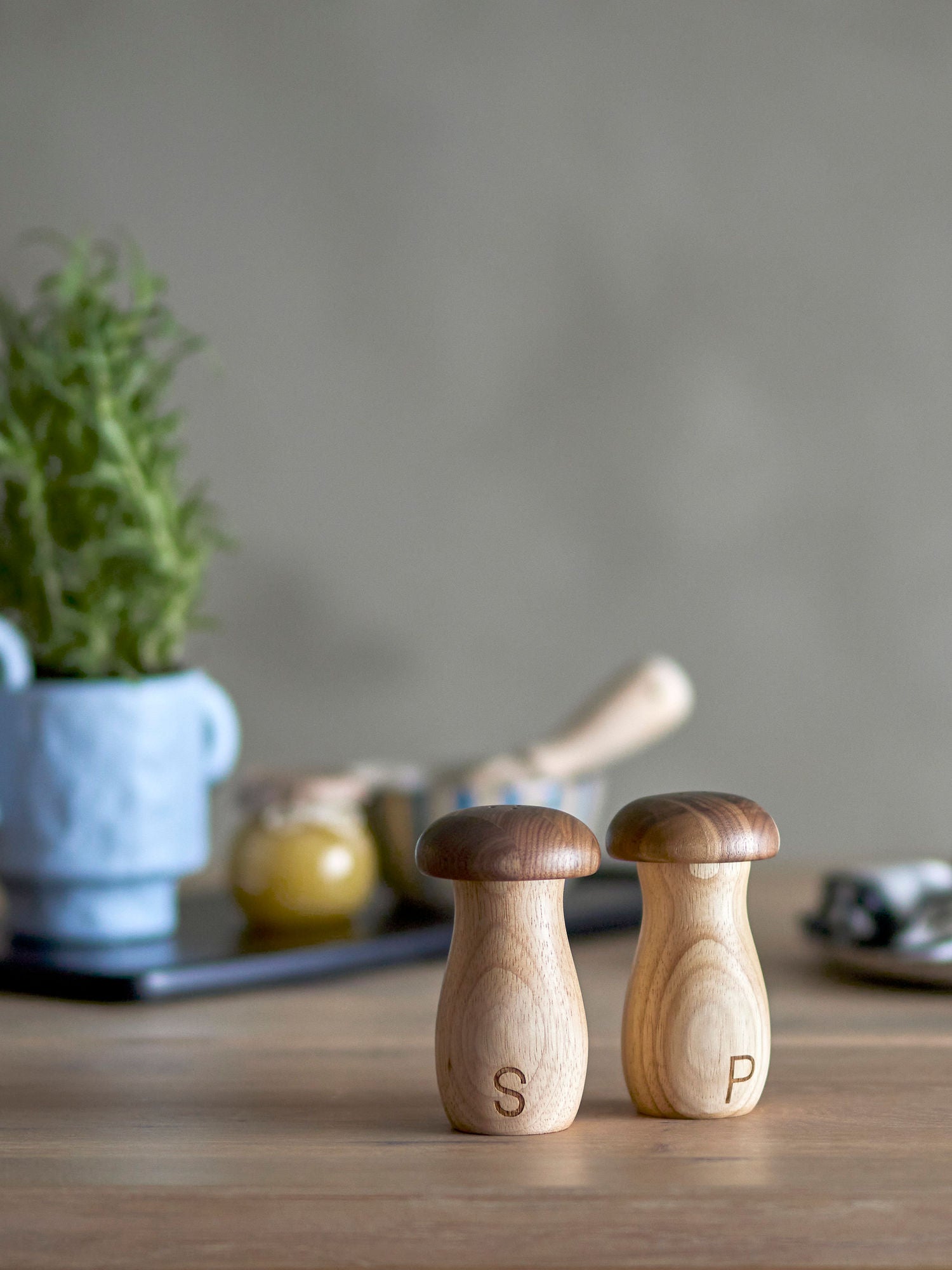 [product_category]-Bloomingville Rahim Salt & Pepper Shaker Set, Brown, Rubberwood-Bloomingville-5711173316465-82060449-BLO-3